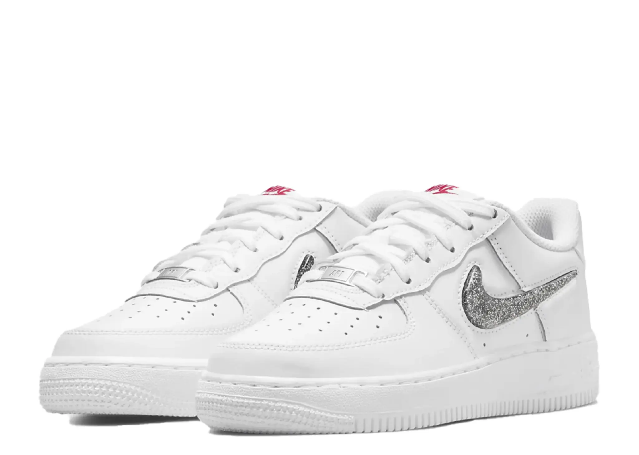 Nike Air Force 1 Low LV8 White Metallic Silver (Grade School) - photo 2
