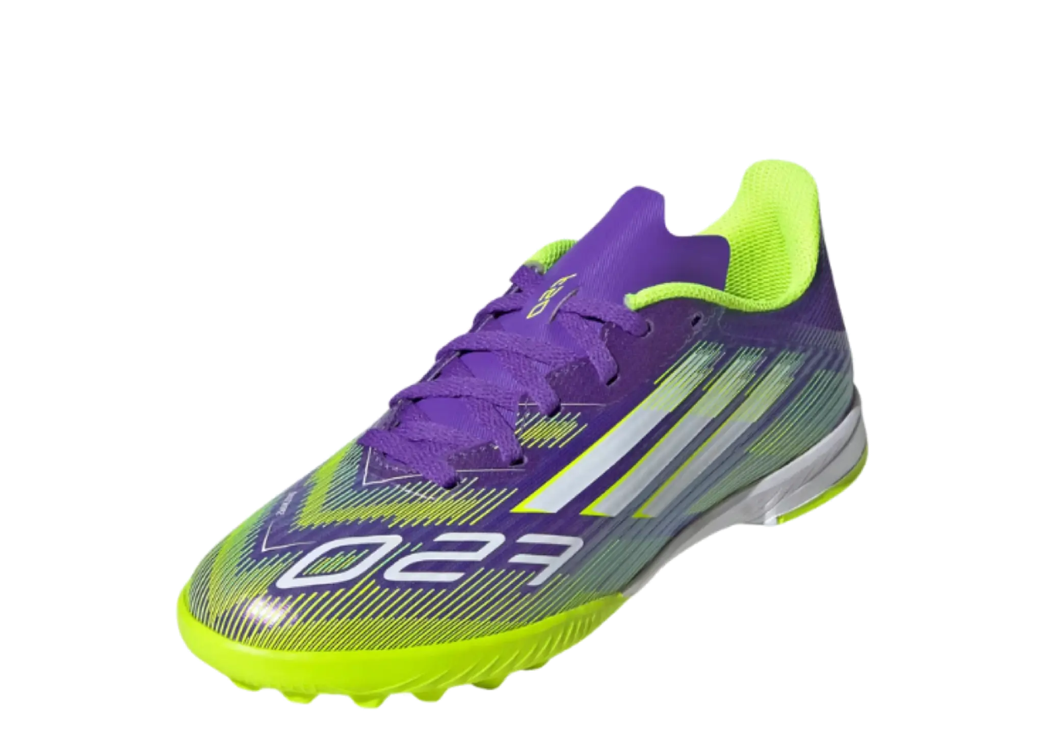 Adidas F50 League Turf Purple Rush Cloud White Lucid Lemon (Grade School) - photo 2