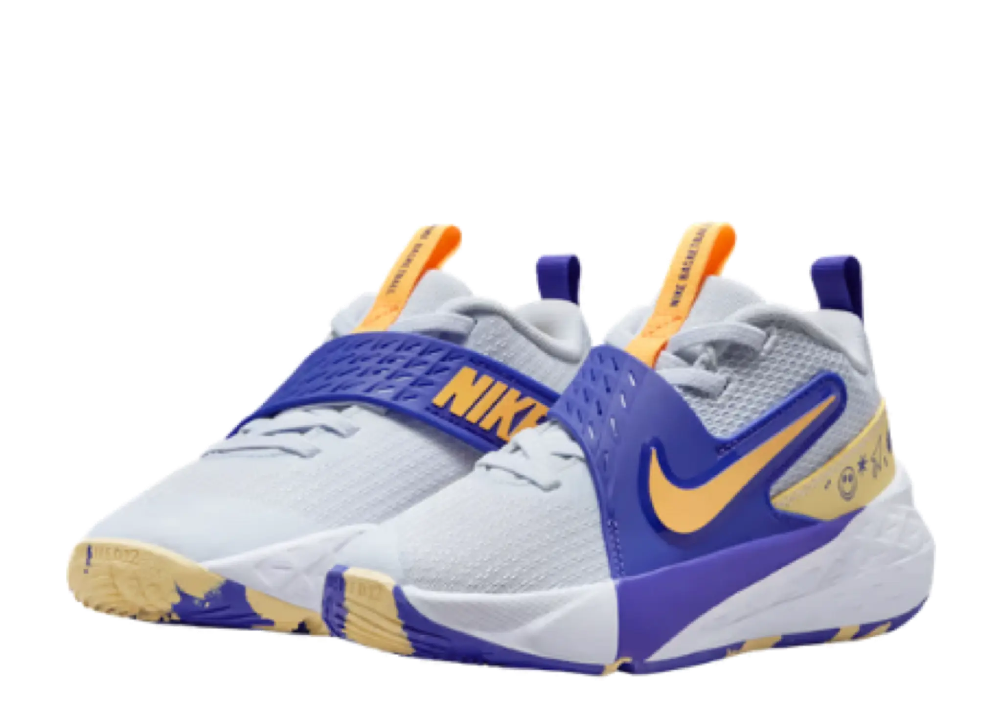 Nike Team Hustle D 12 Football Grey Lapis Laser Orange (Pre-School) - photo 2