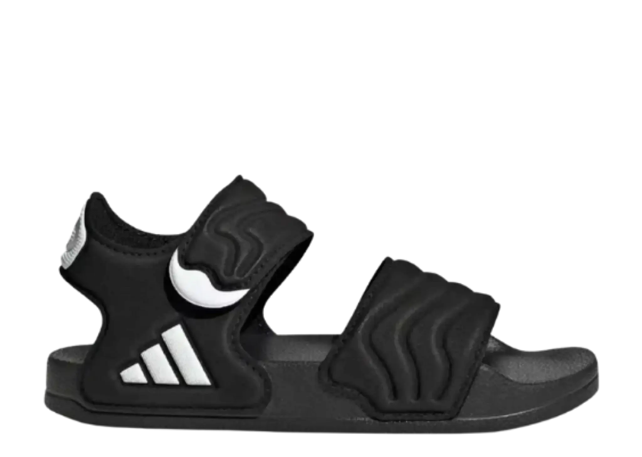 Adidas Adilette 3 Sandals Black White (Grade School)