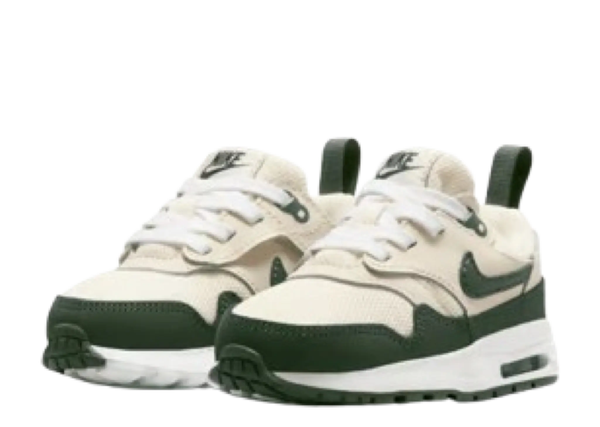 Nike Air Max 1 EasyOn Pale Ivory White Bicoastal Vintage Green (Toddler) - photo 2