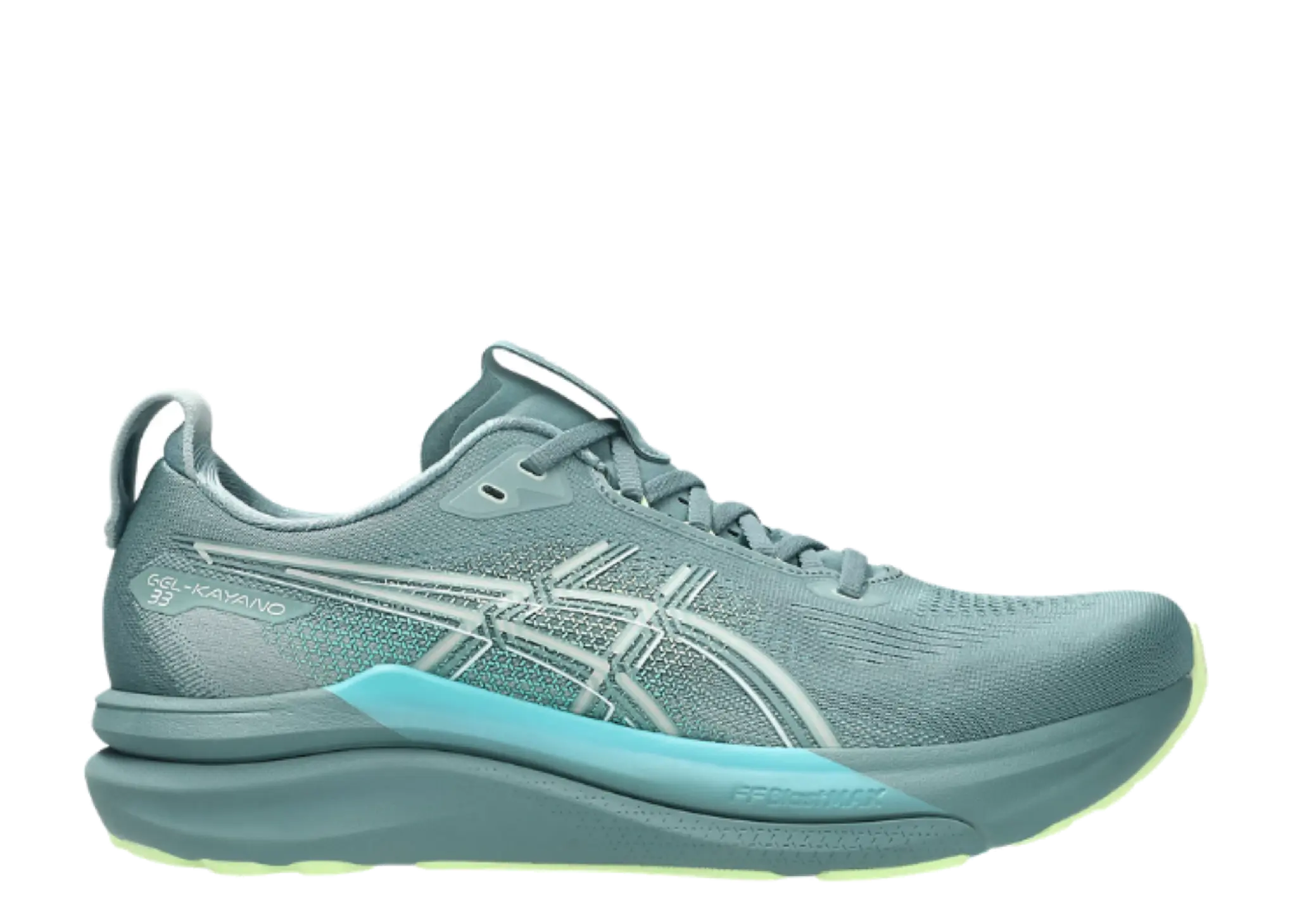 ASICS Gel-Kayano 33 Foggy Teal Illuminate Yellow