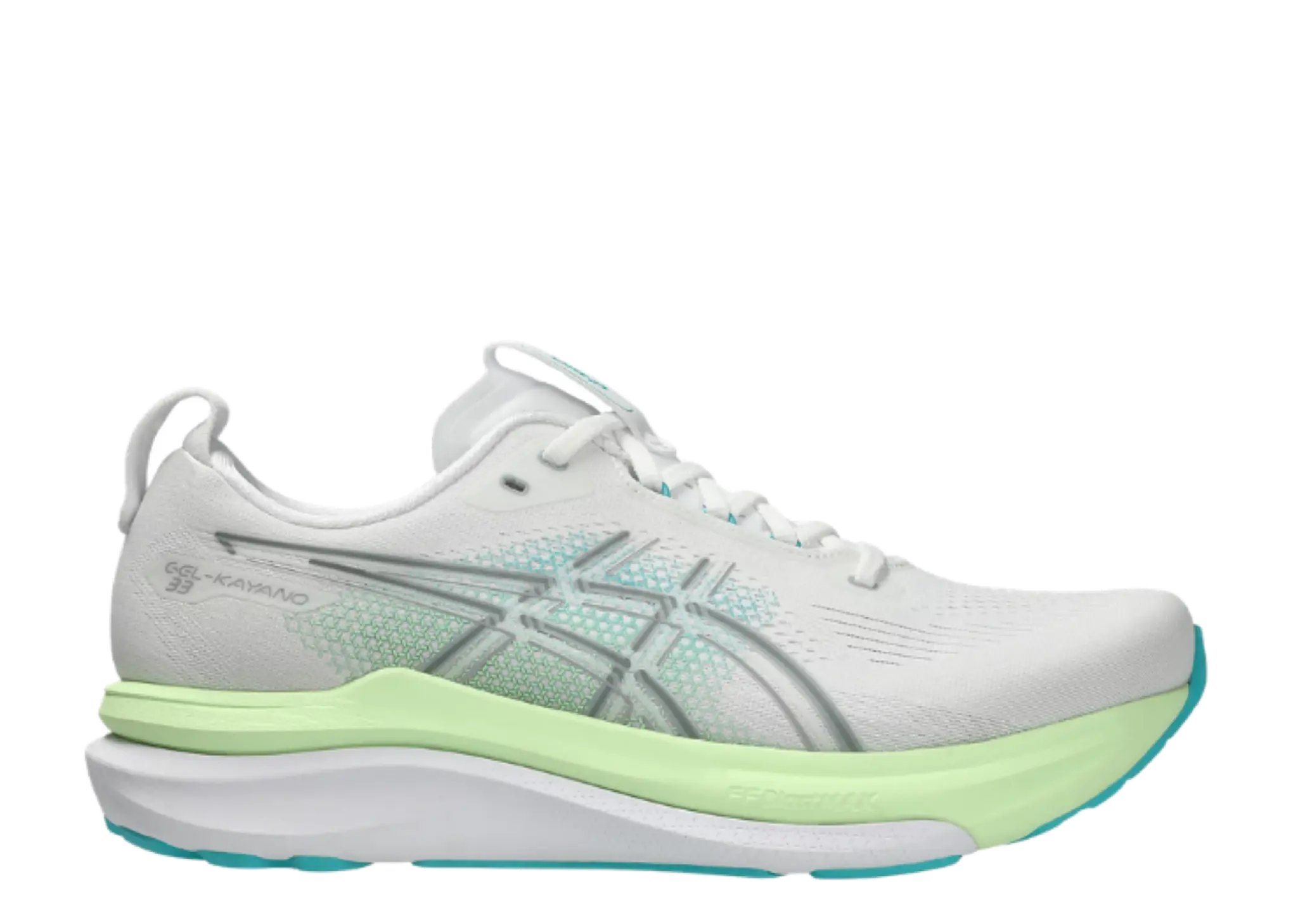 ASICS Gel-Kayano 33 White Energy Aqua
