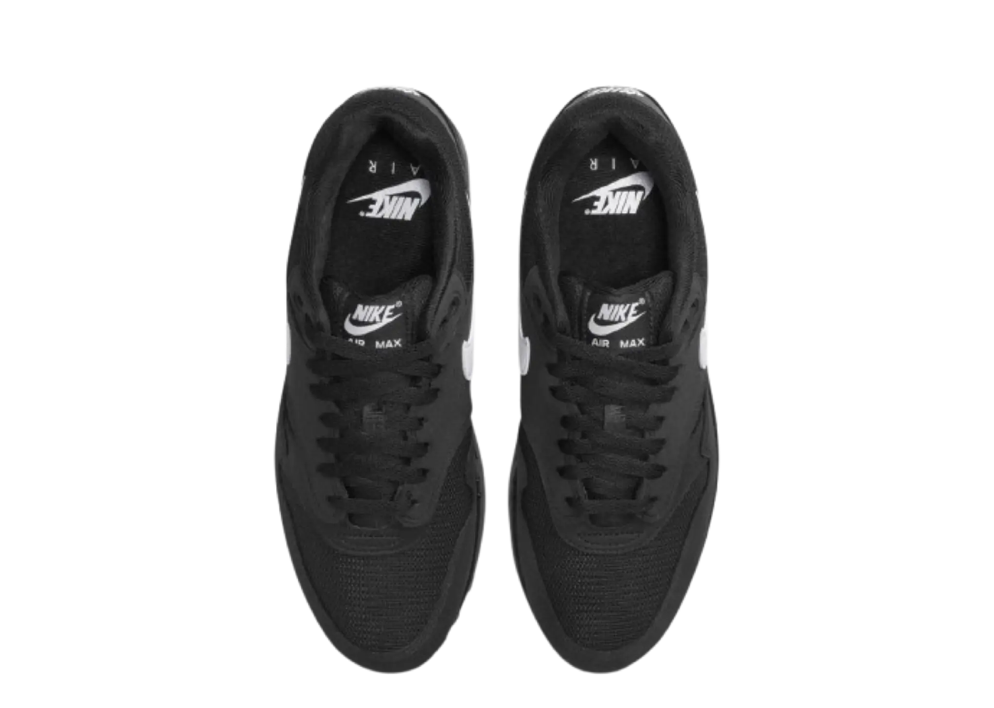 Nike Air Max 1 Black White Swoosh - photo 3