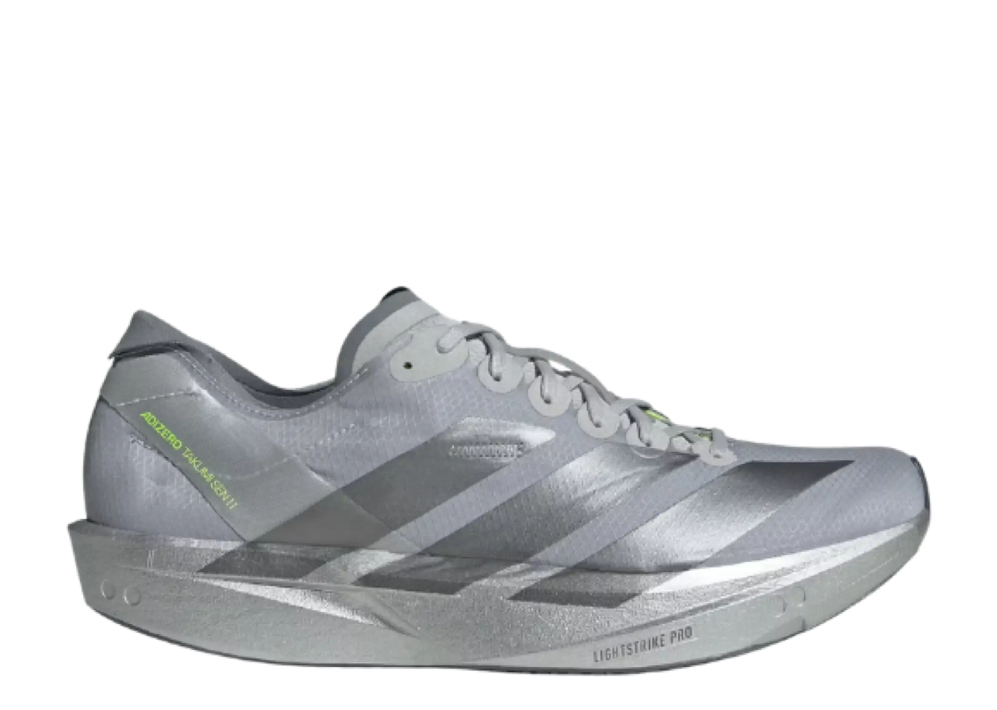 Adidas Adizero Takumi Sen 11 Silver Metallic Iron Metallic Lucid Lemon