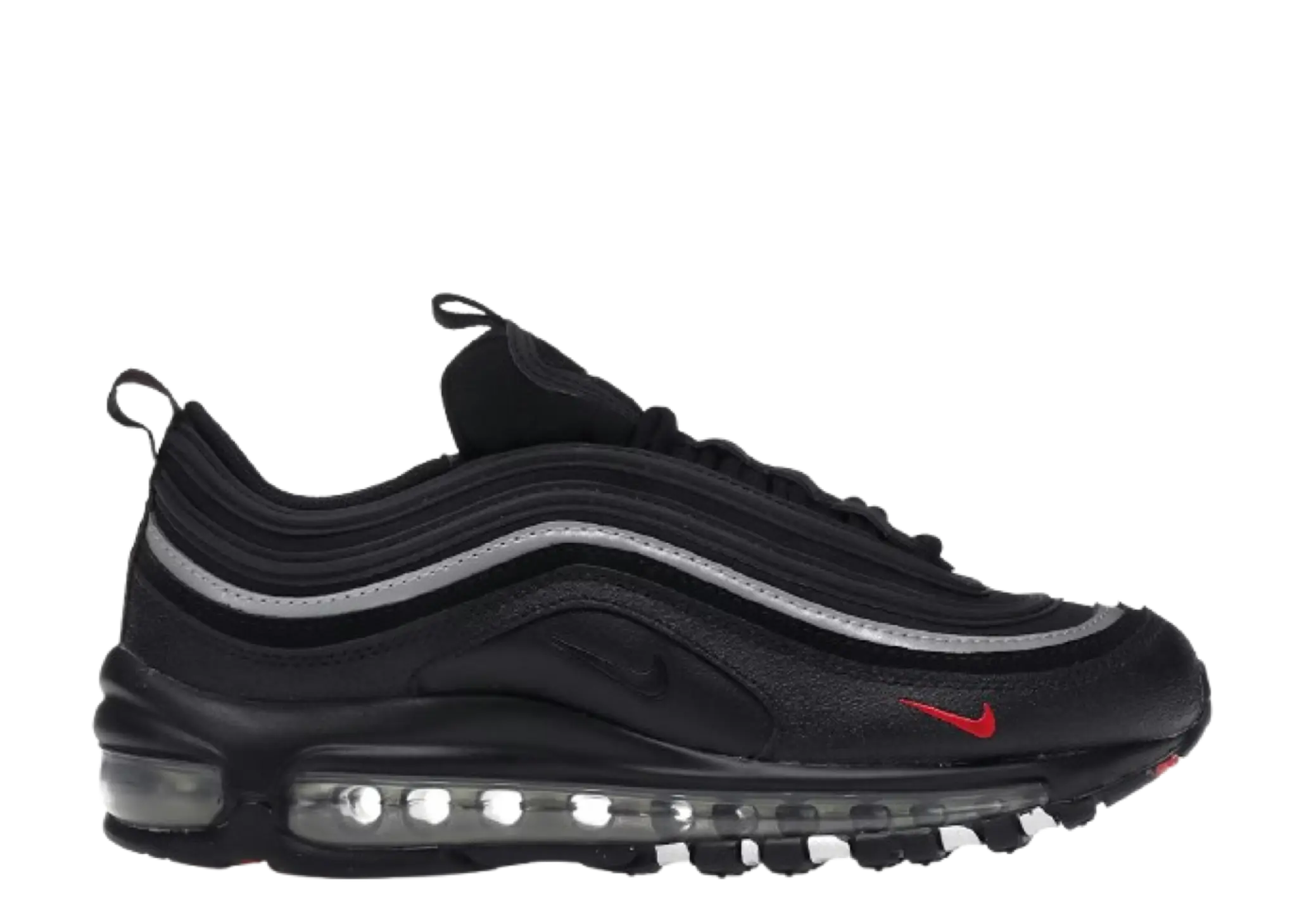 Nike Air Max 97 Black Silver Red (Grade School)
