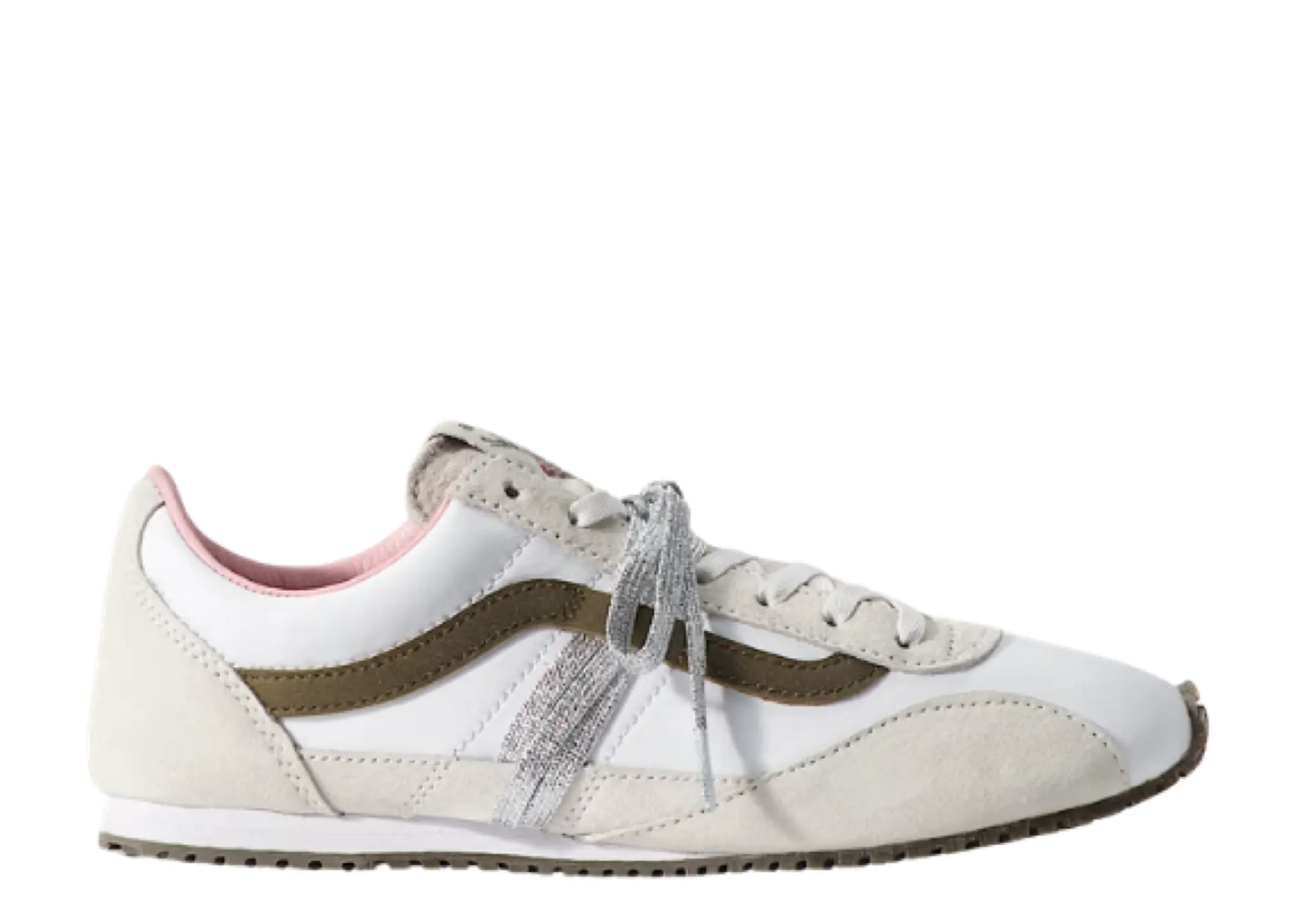 Vans Premium Super Lowpro Trainer White Olive Green