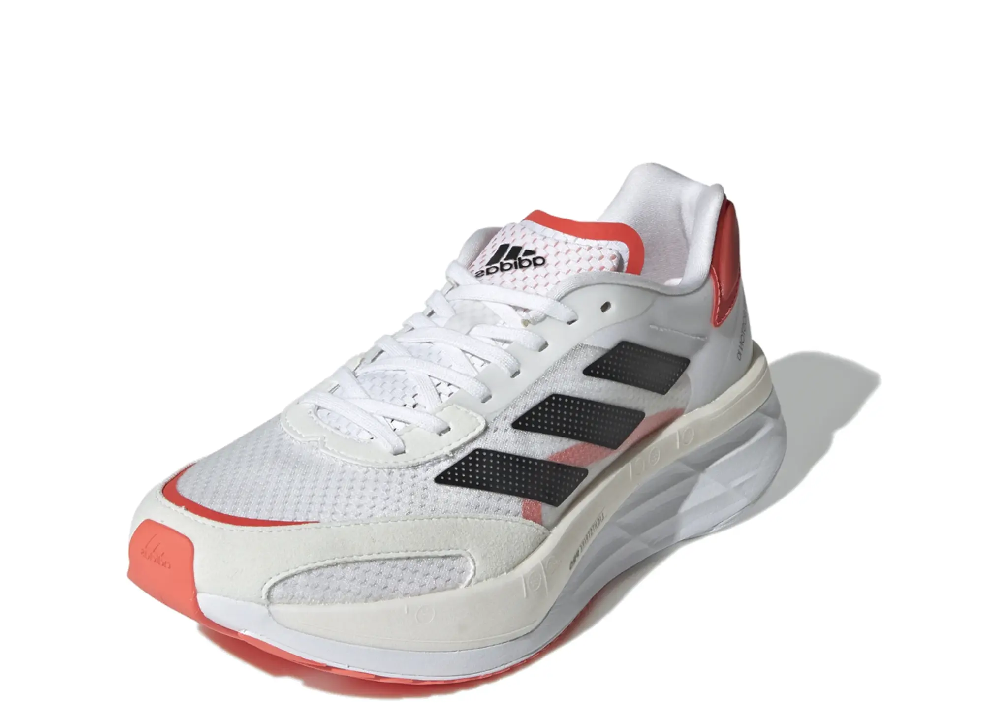 Adidas Adizero Boston 10 White Black Solar Red (Women's) - photo 2