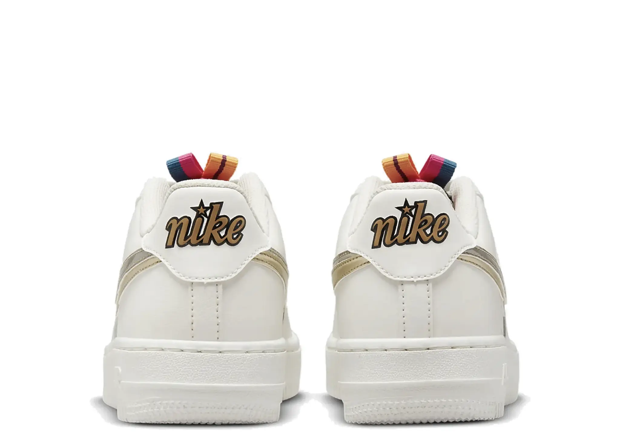 Nike Air Force 1 LV8 Double Swoosh Gold Silver (Grade School) - photo 3
