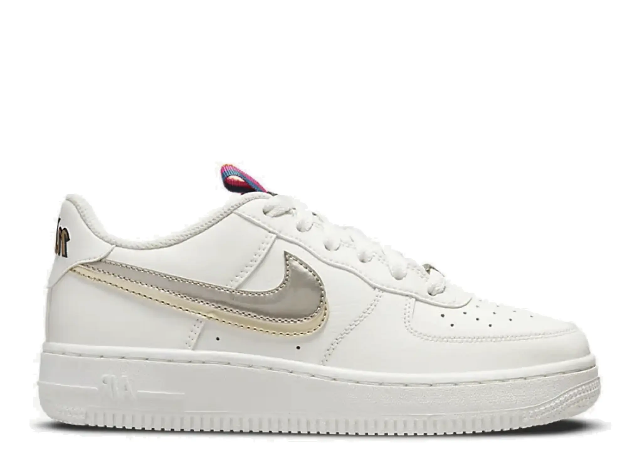 Nike Air Force 1 LV8 Double Swoosh Gold Silver (Grade School)