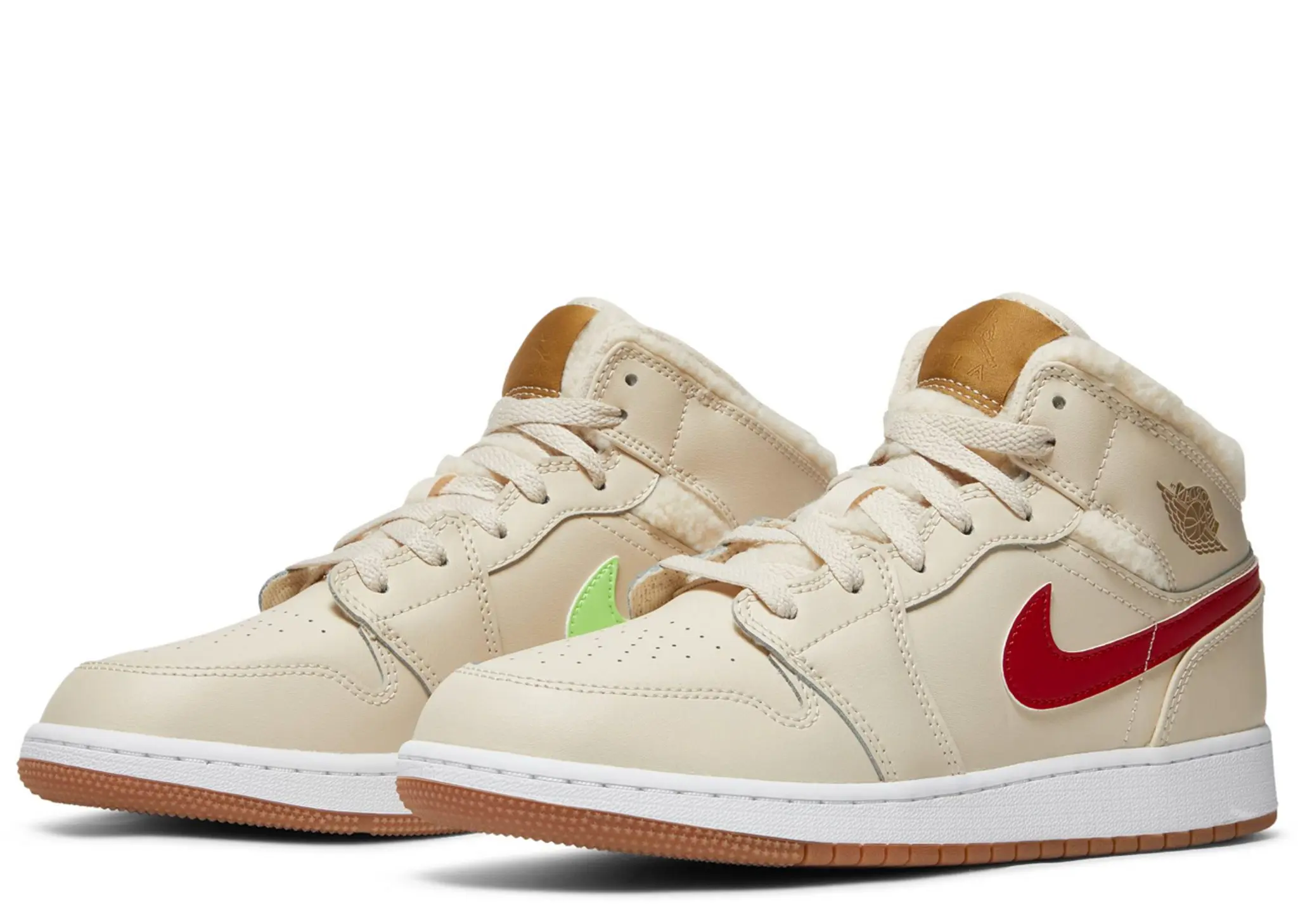 Air Jordan 1 Mid Fleece Pearl White (Grade School) - photo 2