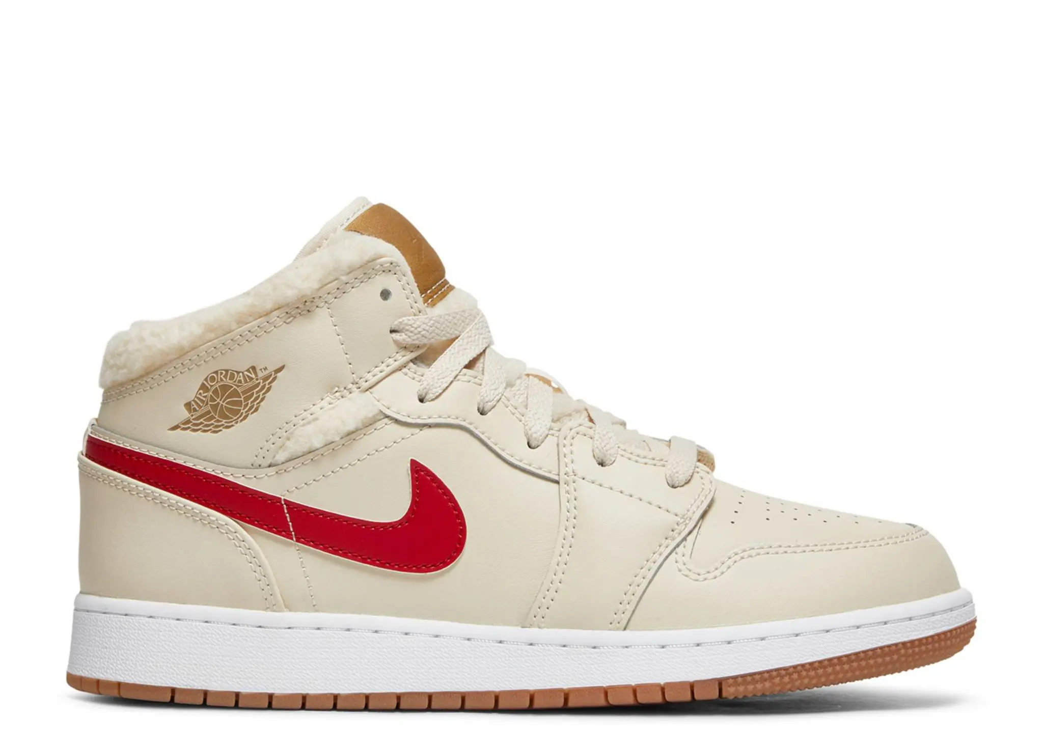 Air Jordan 1 Mid Fleece Pearl White (Grade School)