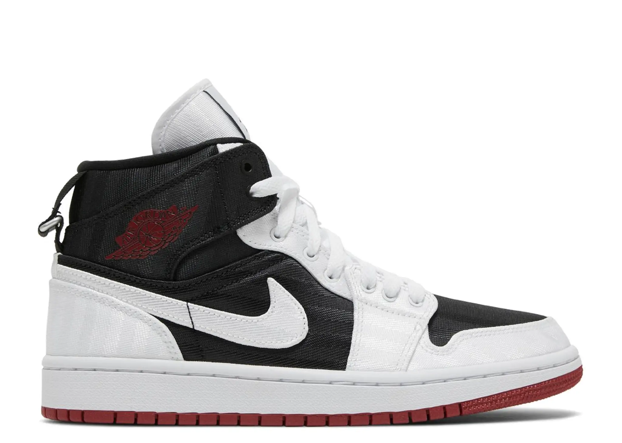 Air Jordan 1 Mid SE Utility Canvas White Black Gym Red (Women's)