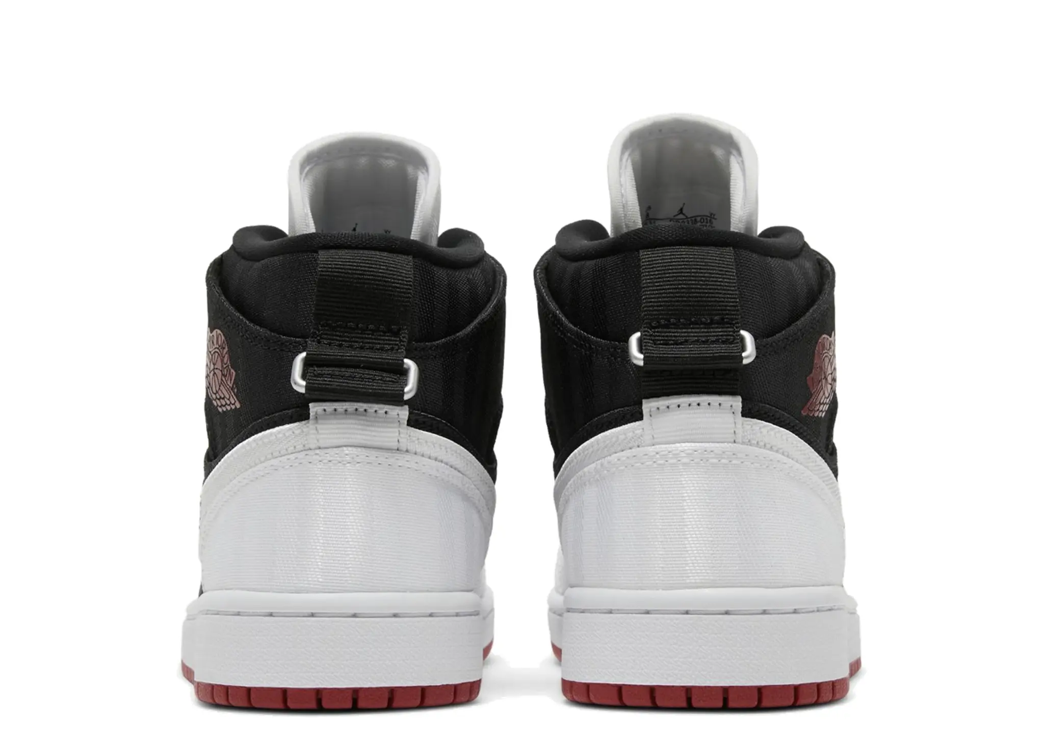 Air Jordan 1 Mid SE Utility Canvas White Black Gym Red (Women's) - photo 3