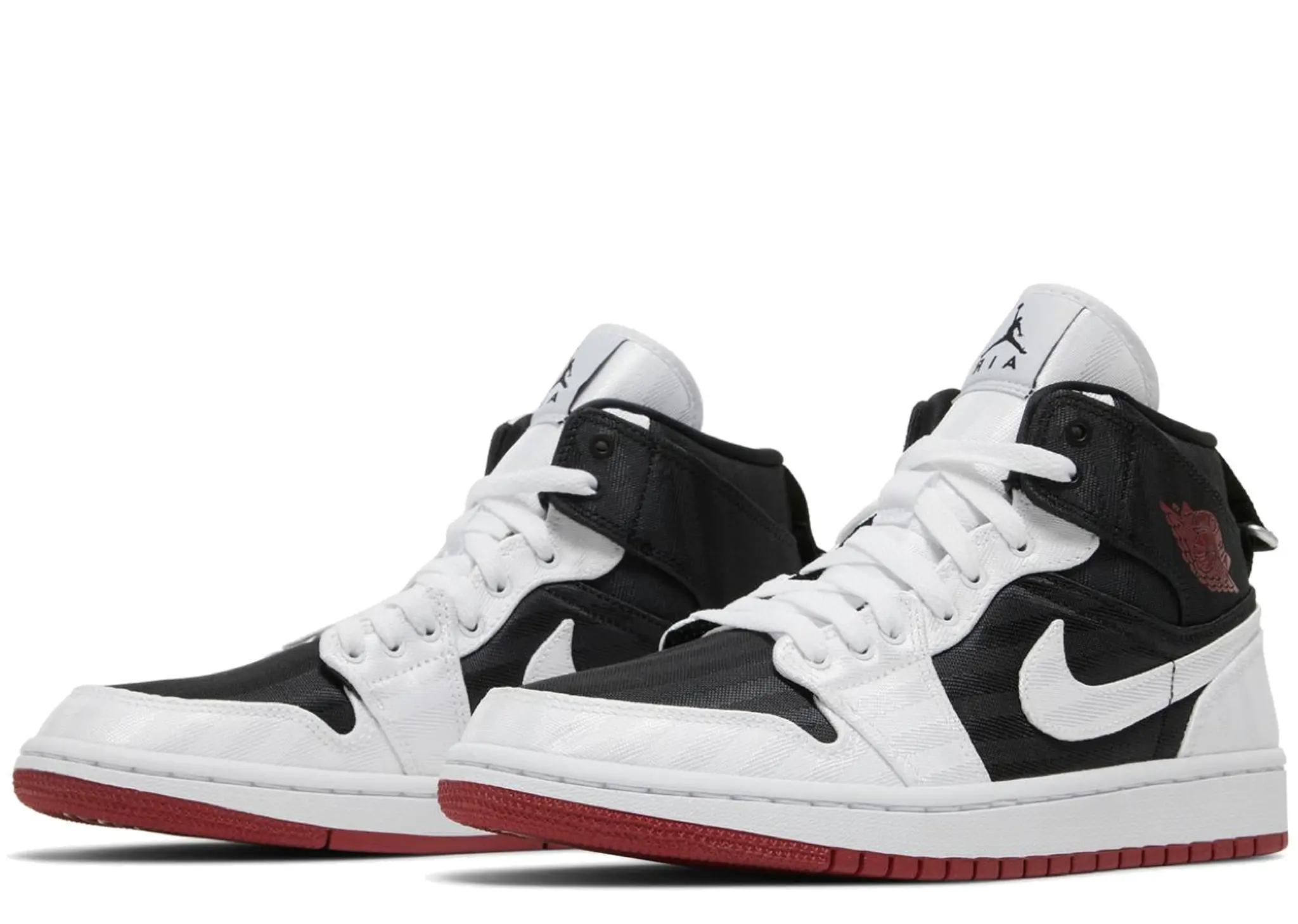 Air Jordan 1 Mid SE Utility Canvas White Black Gym Red (Women's) - photo 2