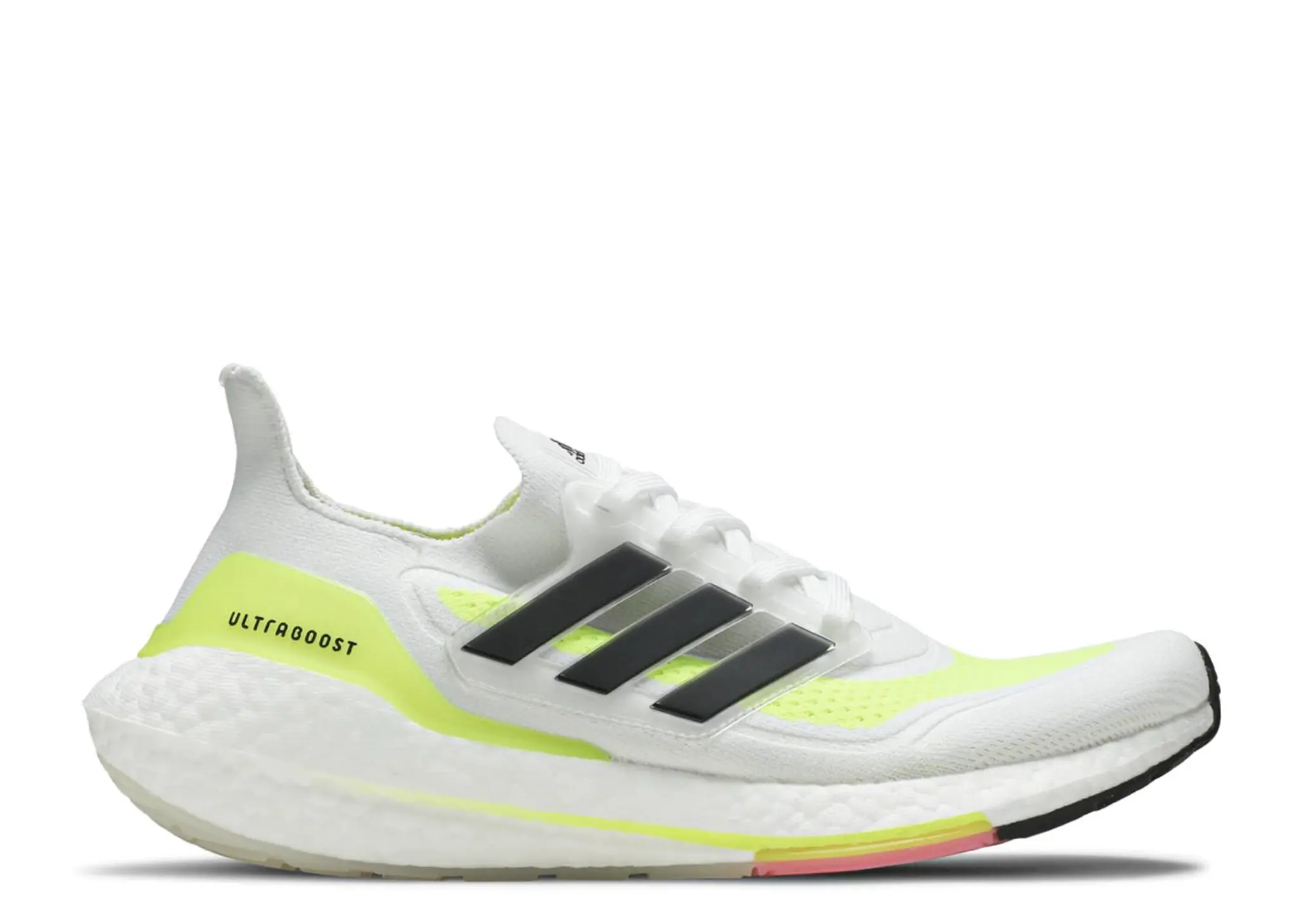Adidas Ultra Boost 21 White Solar Yellow