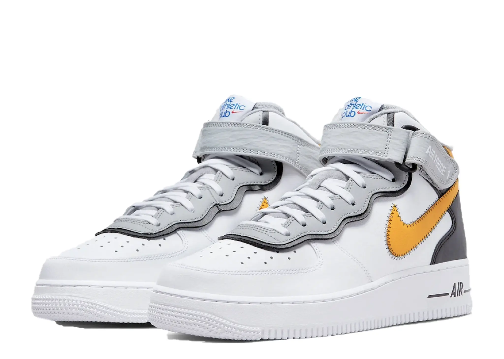 Nike Air Force 1 Mid Athletic Club White Yellow - photo 2