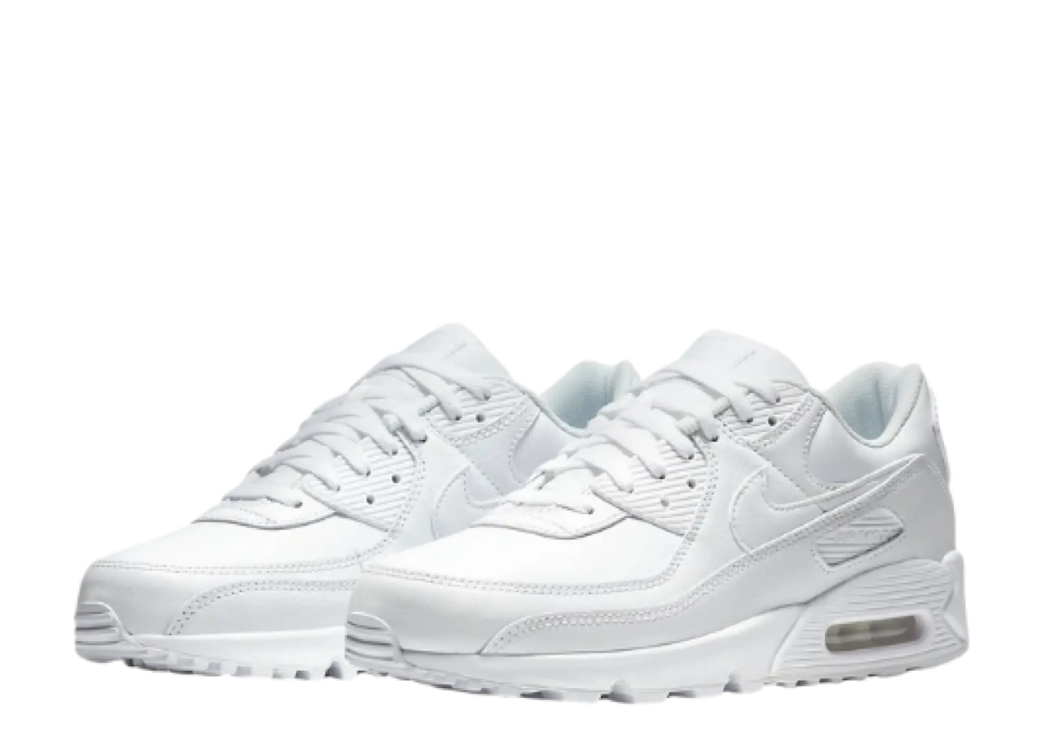 Nike Air Max 90 Leather Triple White (2020) - photo 2