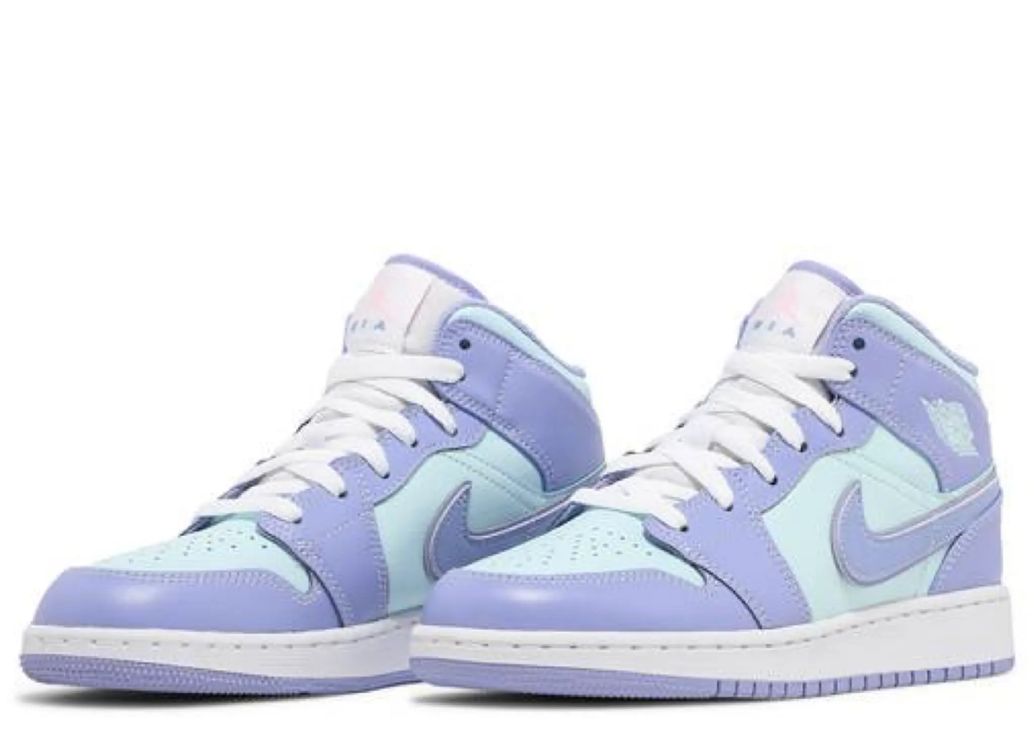 Air Jordan 1 Mid Purple Aqua (Grade School) - photo 2