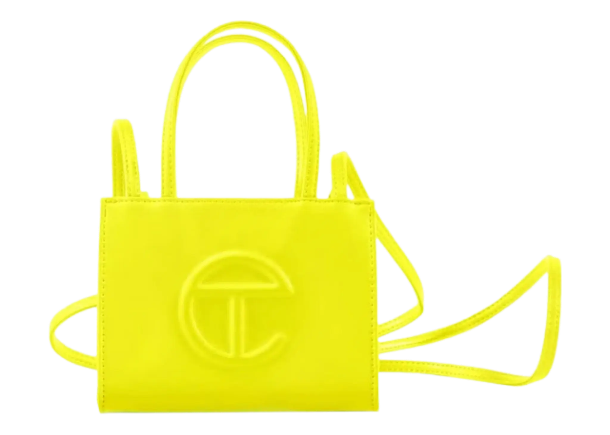 Telfar Small Highlighter Yellow Shopping Bag