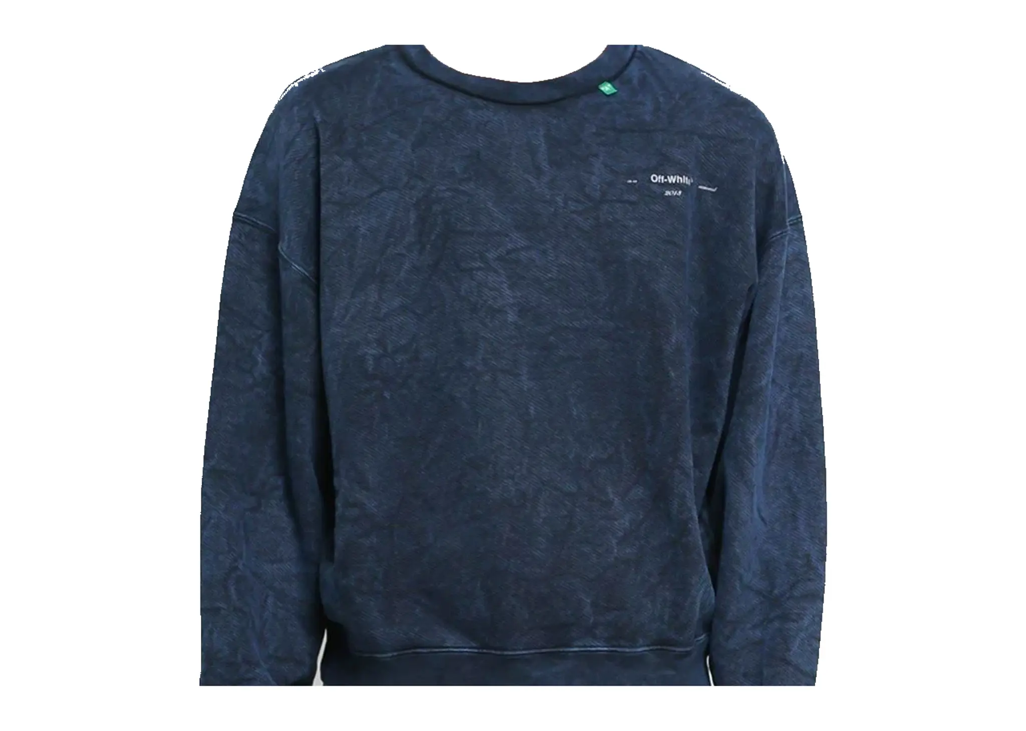 Off White Volume Petrol Crewneck Sweater Blue