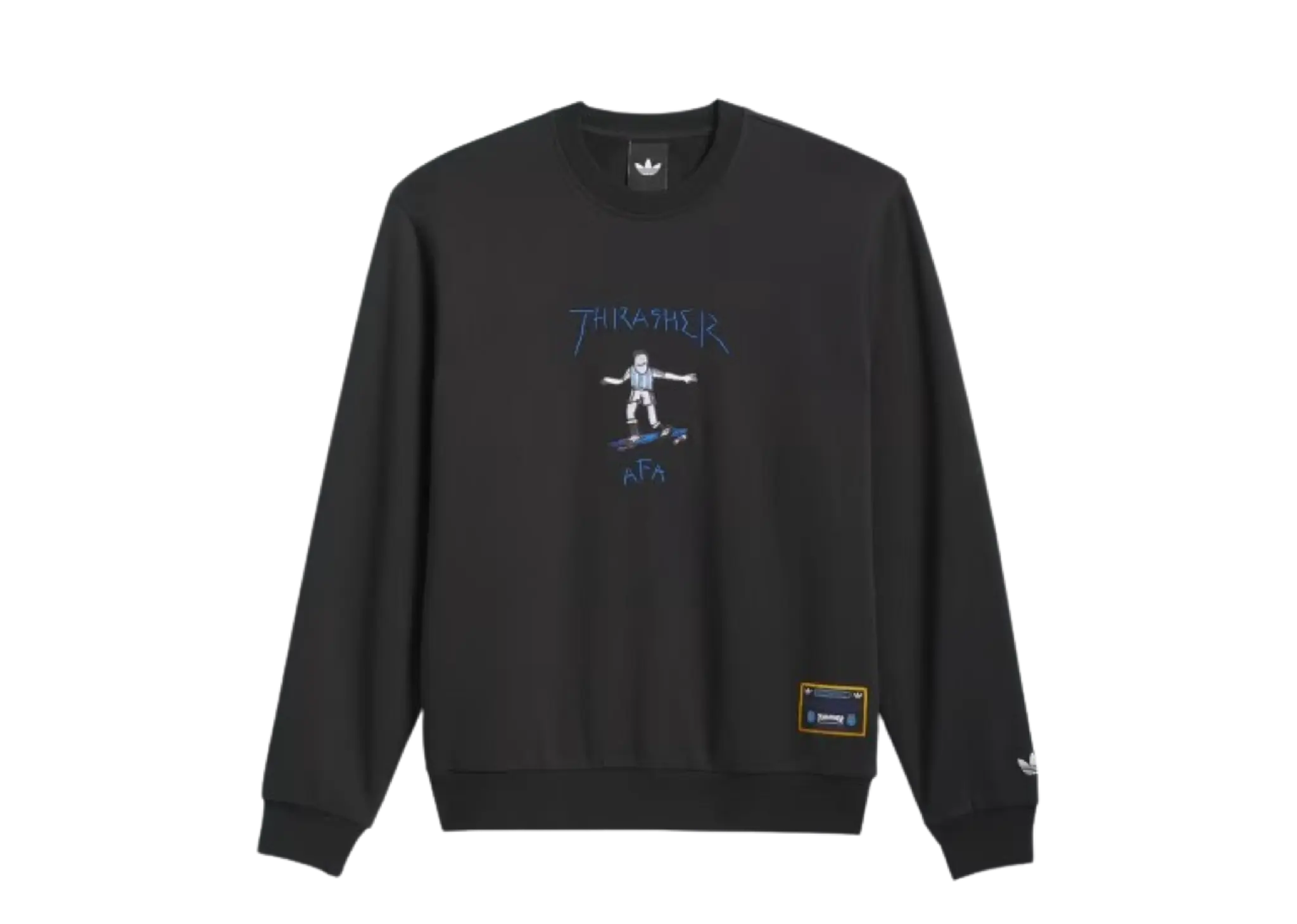 Adidas X Thrasher x Argentina Crewneck Sweatshirt Black