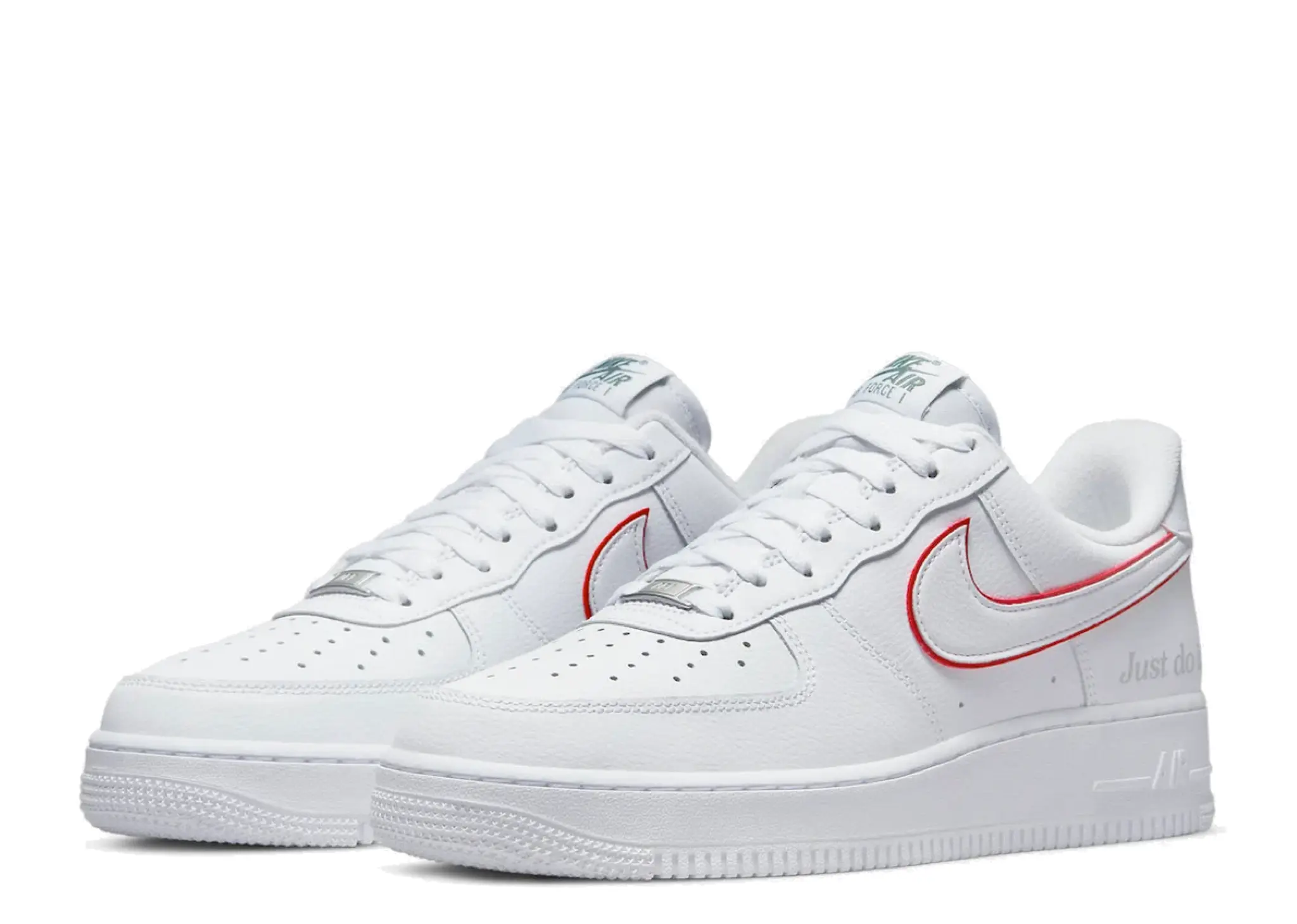 Nike Air Force 1 Low Just Do It White Silver University Red - photo 2