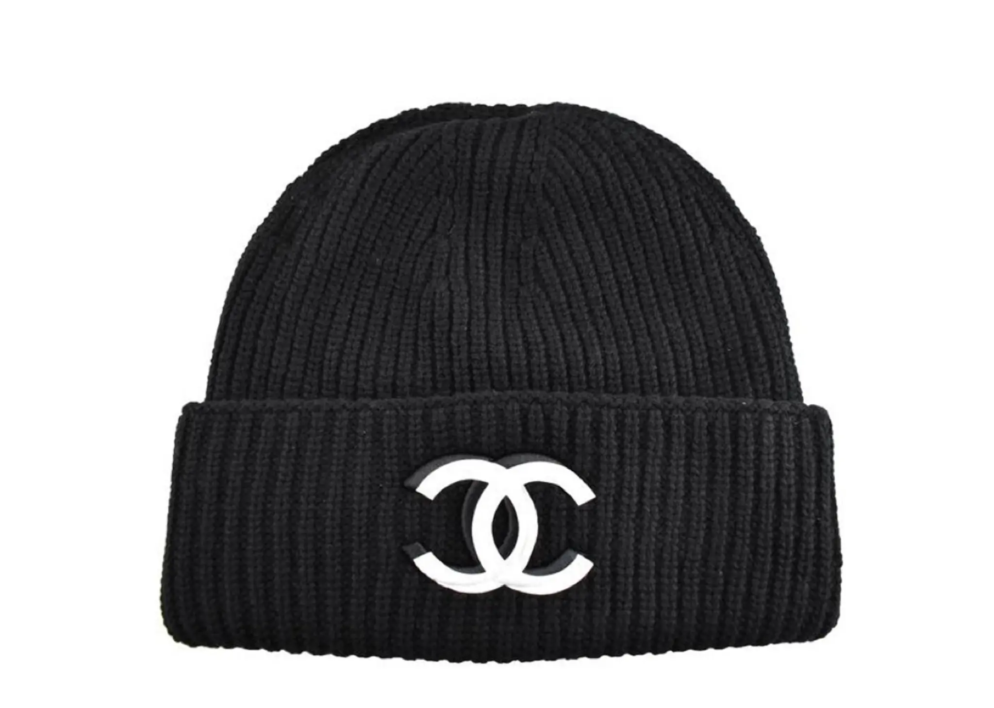 21K Cashmere Wool CC Logo Beanie