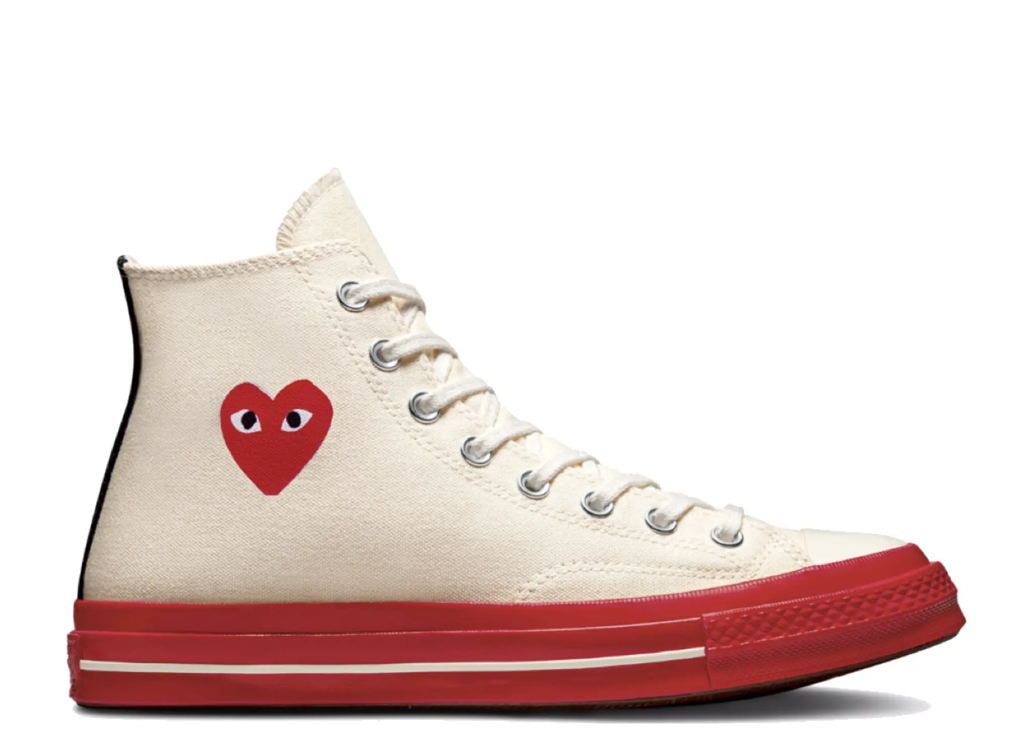 Converse Chuck Taylor All-Star 70's High Comme des Garcons PLAY Egret Red Midsol