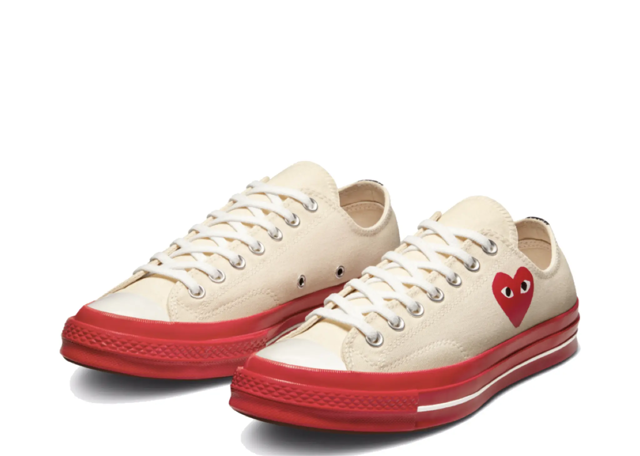 Converse Chuck Taylor All-Star 70's Ox Comme des Garcons PLAY Egret Red Midsole - photo 2
