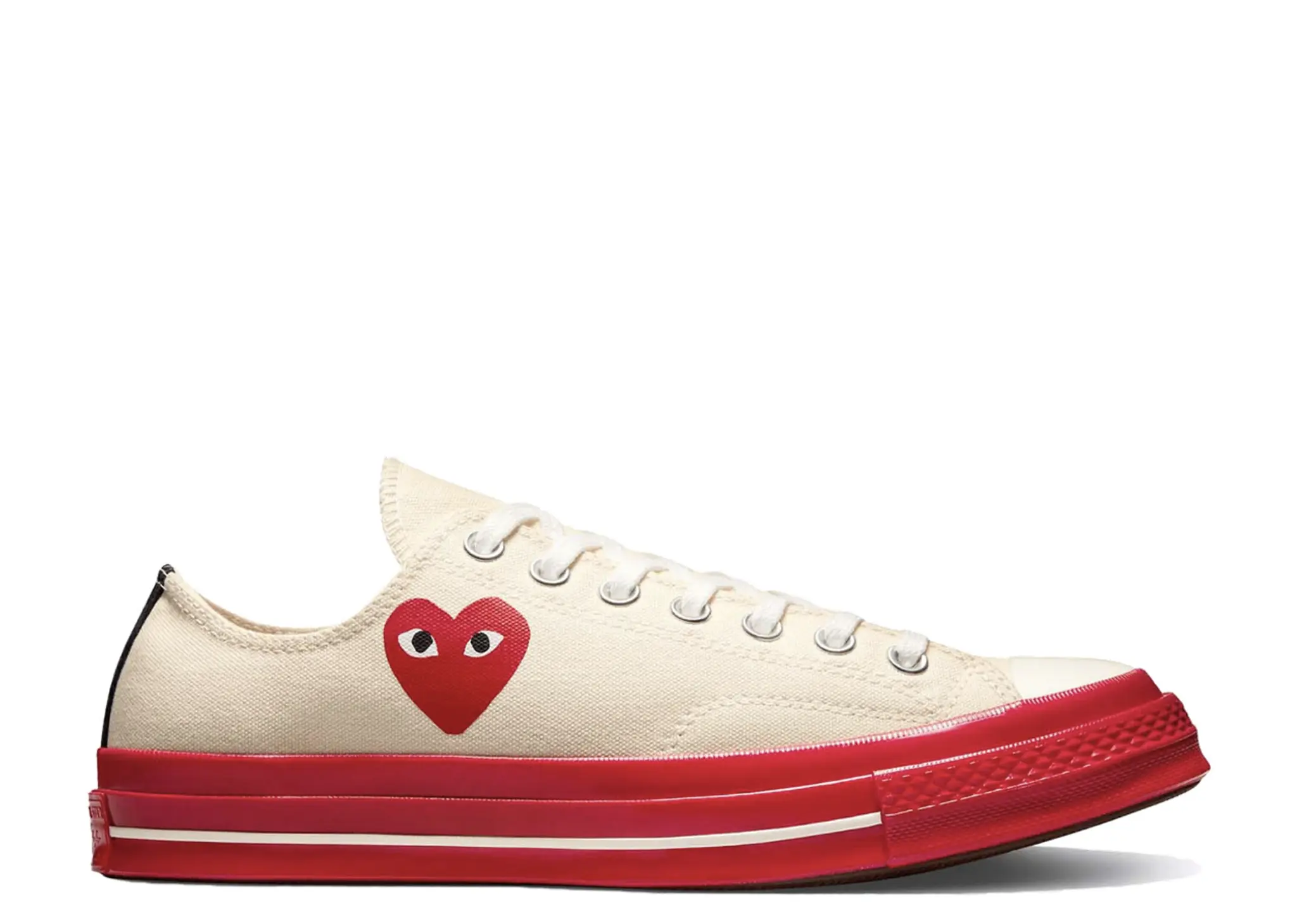 Converse Chuck Taylor All-Star 70's Ox Comme des Garcons PLAY Egret Red Midsole