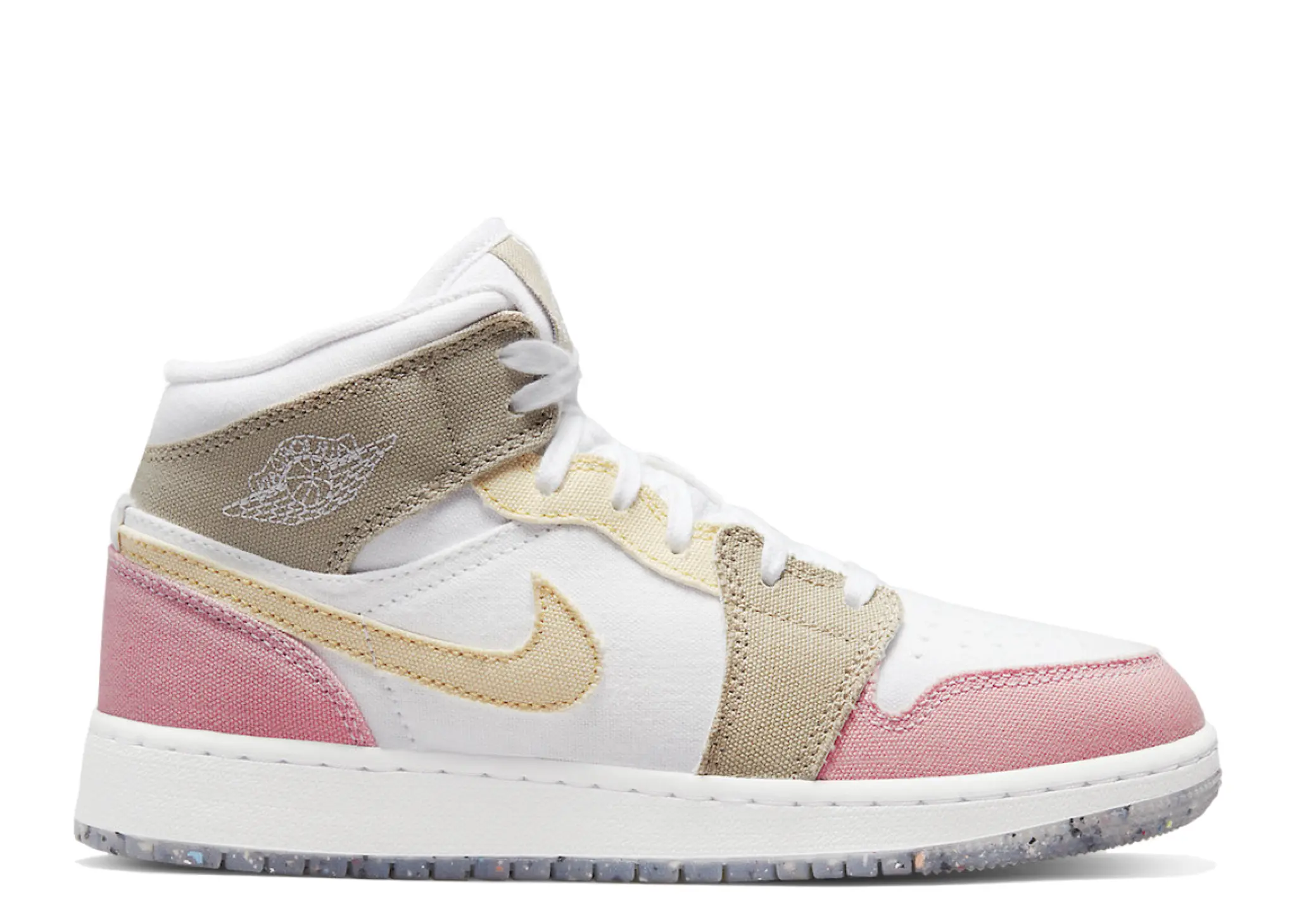 Air Jordan 1 Mid SE Pastel Vivid Green Grind (Grade School)