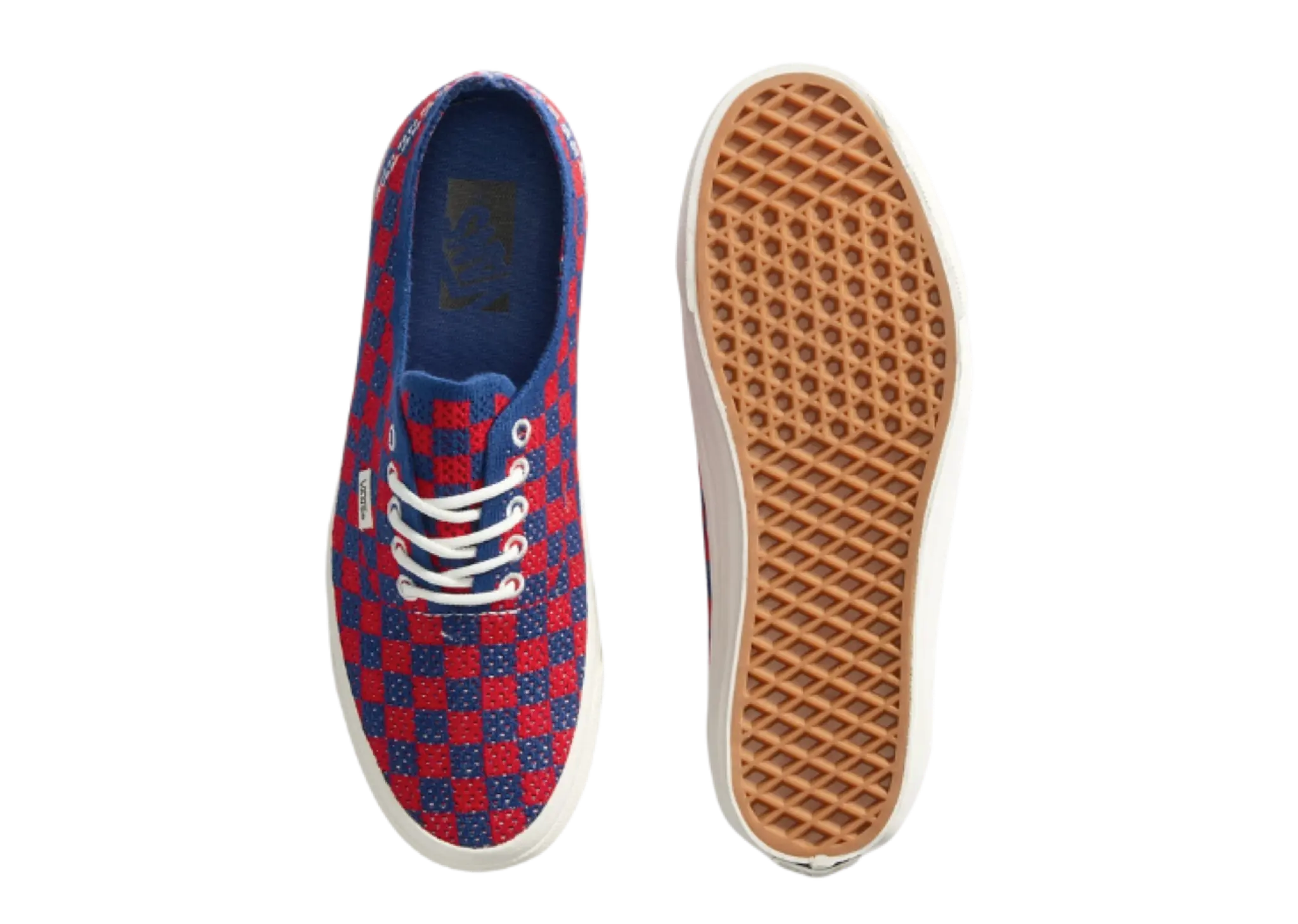 Vans LX Authentic 44 EK Punk Check Red Blue - photo 4