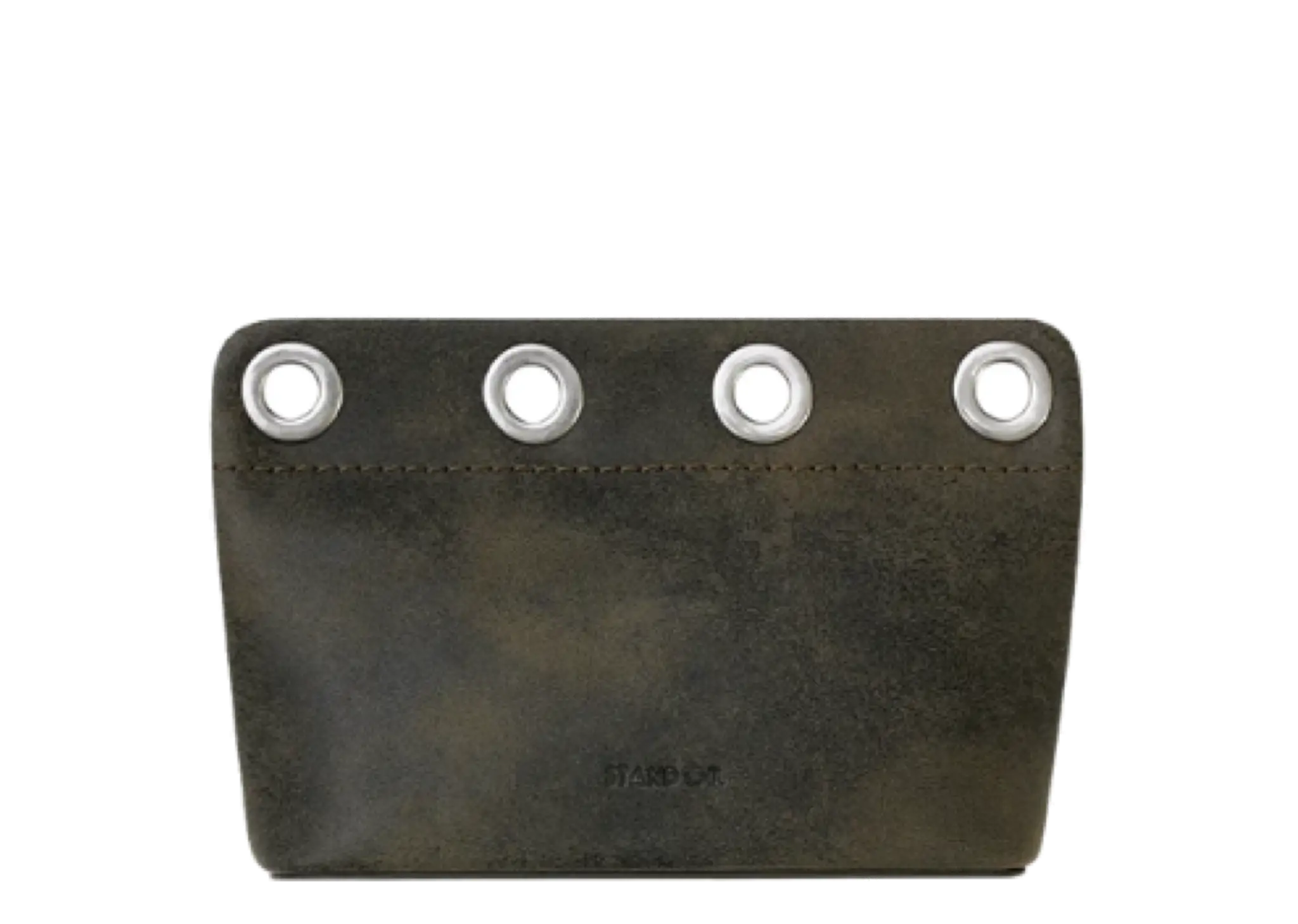 Stand Oil Loop Eyelet Pouch Washed Brown - photo 2