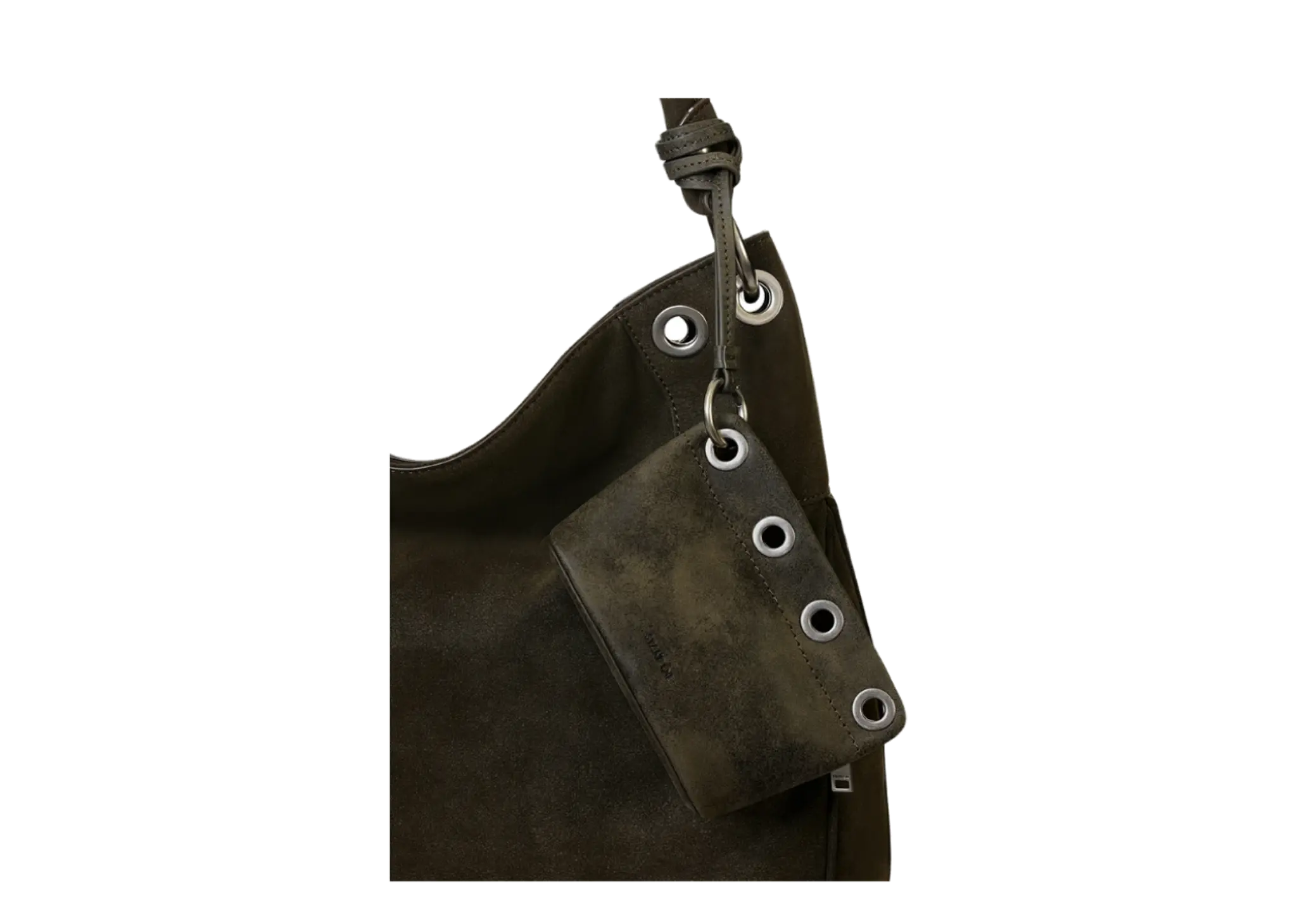 Stand Oil Loop Eyelet Pouch Washed Brown - photo 4