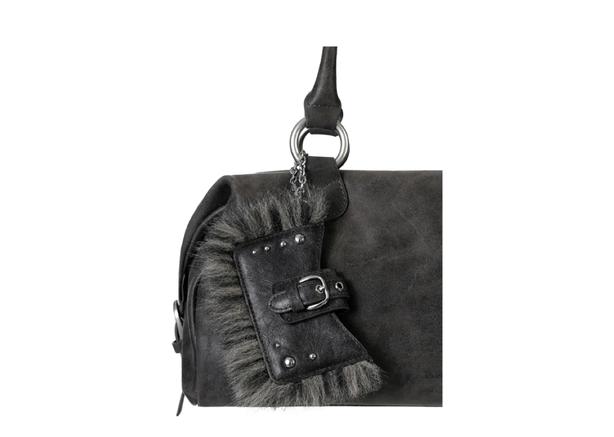 Stand Oil Stud Fur Keyring Dark Gray - photo 4