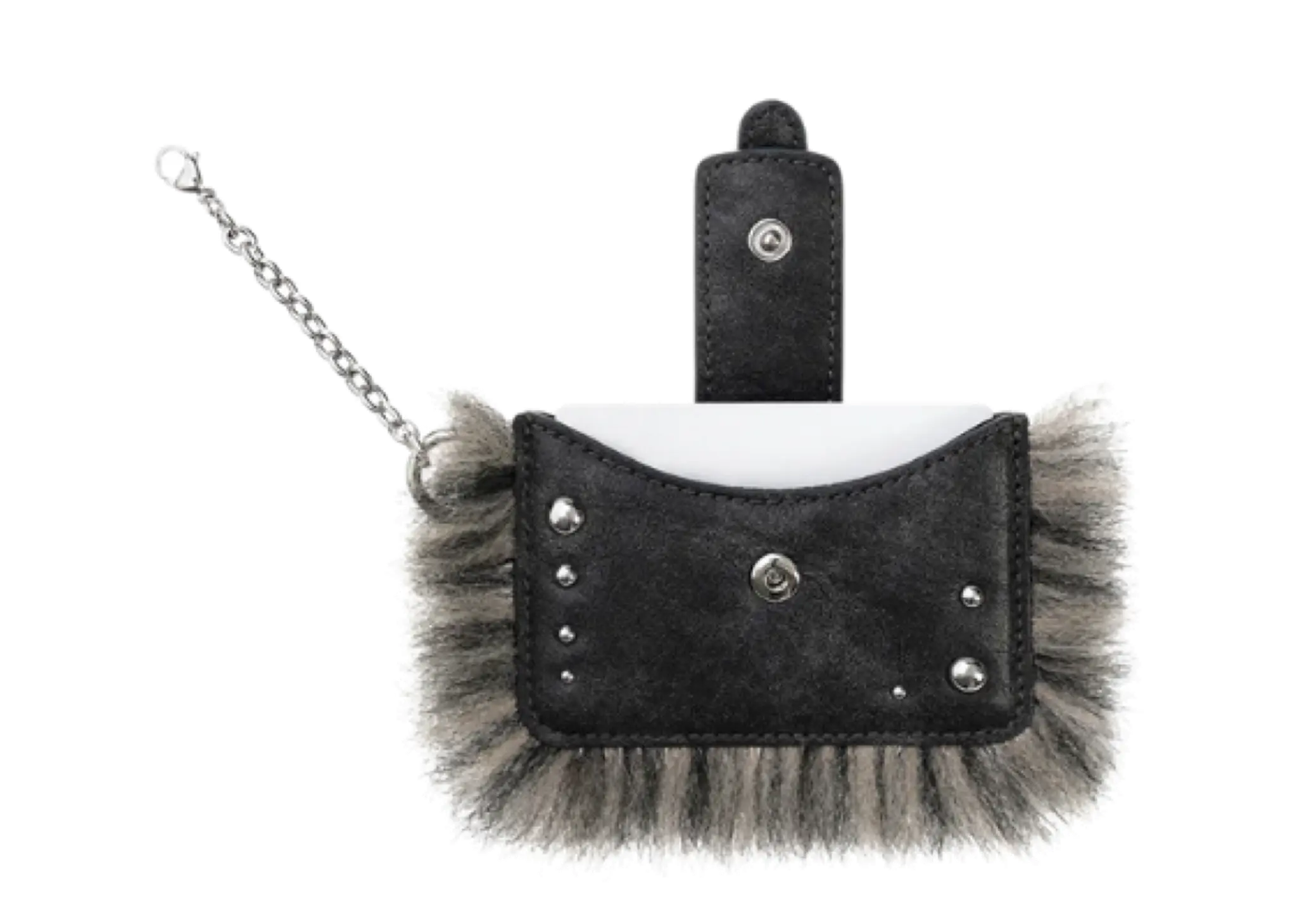 Stand Oil Stud Fur Keyring Dark Gray - photo 2
