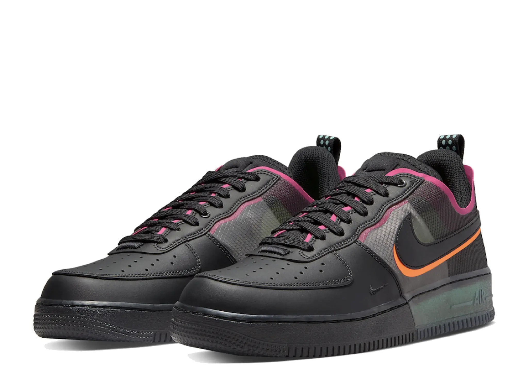 Nike Air Force 1 Low React Black Neon - photo 2