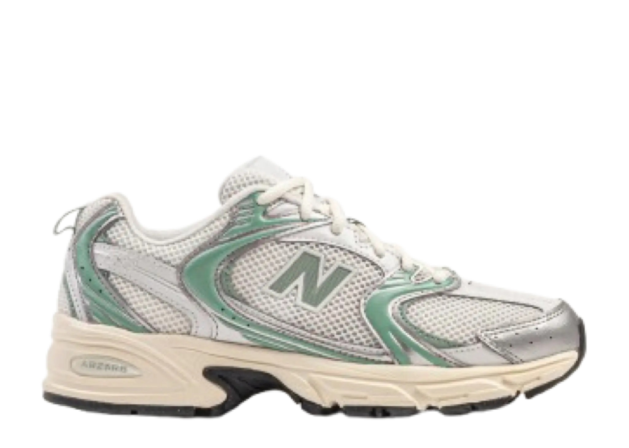New Balance 530 Silver Metallic Mosaic Green
