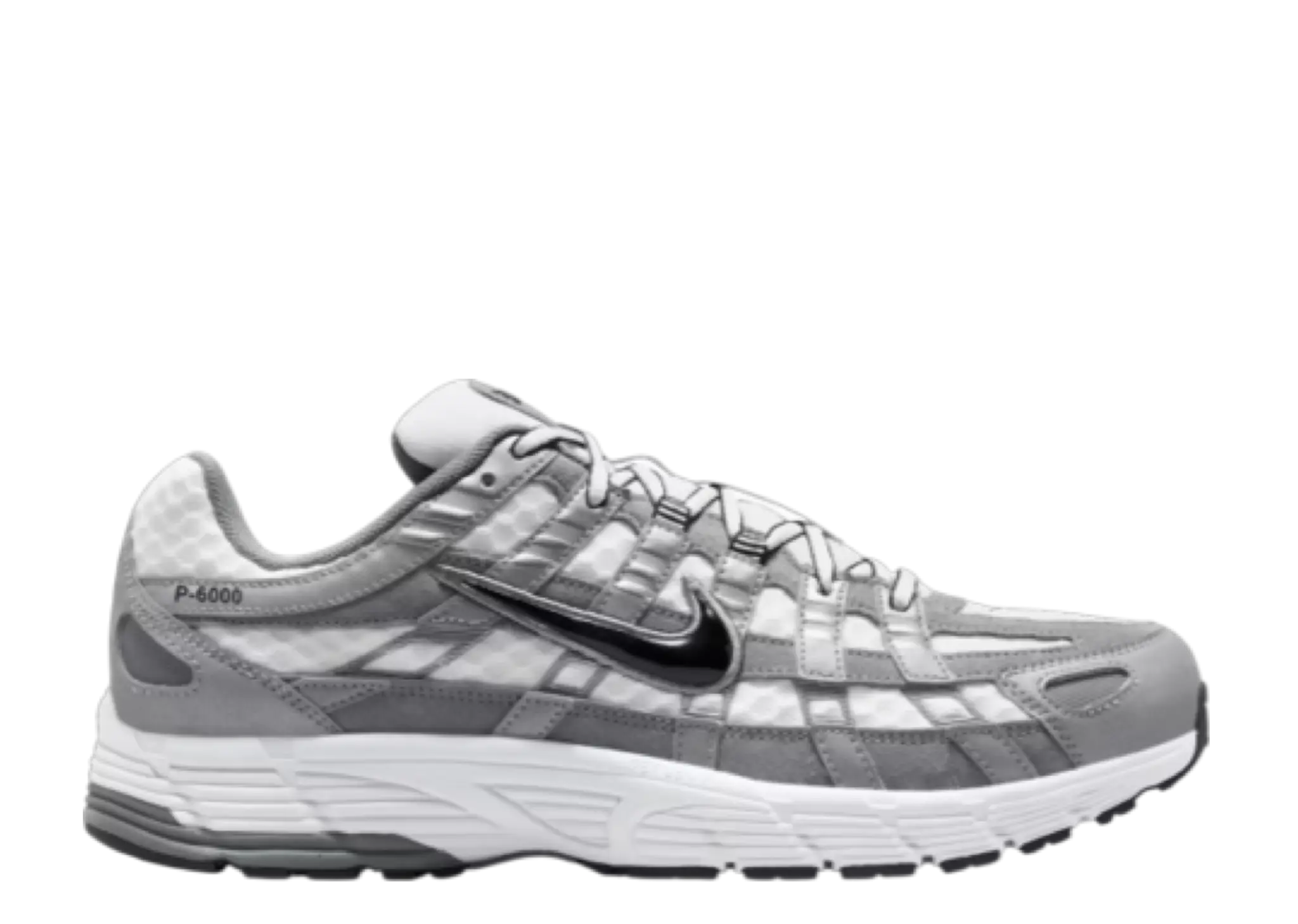 Nike P-6000 White Metallic Cool Grey Black