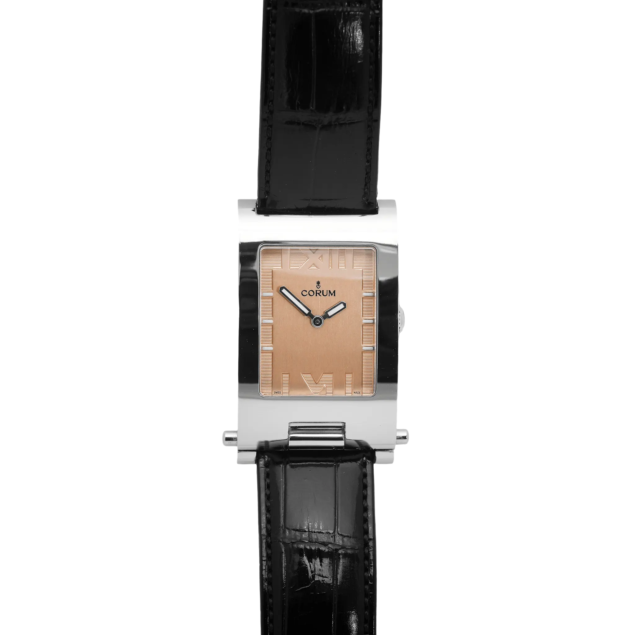 Corum Tabogan Convertible Case Salmon Dial Quartz Ref : 64.151.20