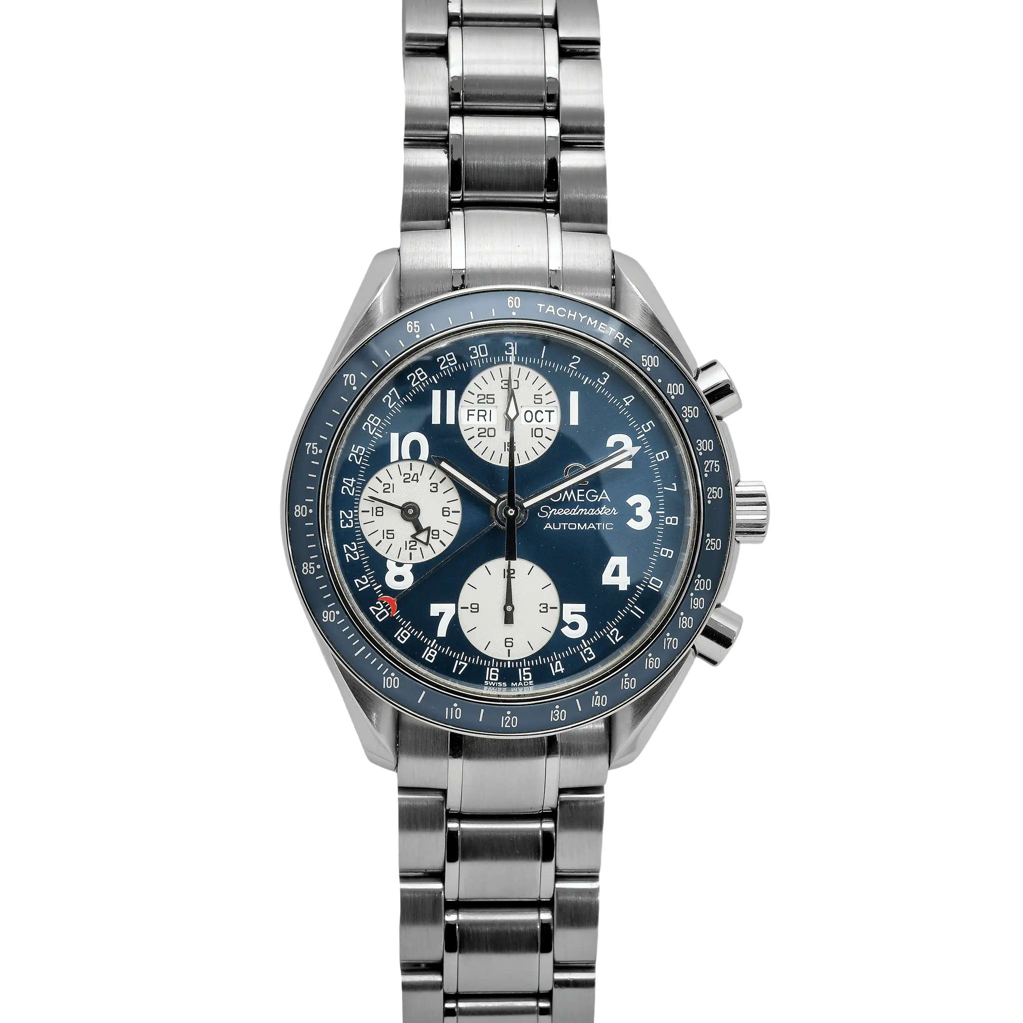 Omega Speedmaster Triple Date Reverse Blue Ref : 3523.81.00