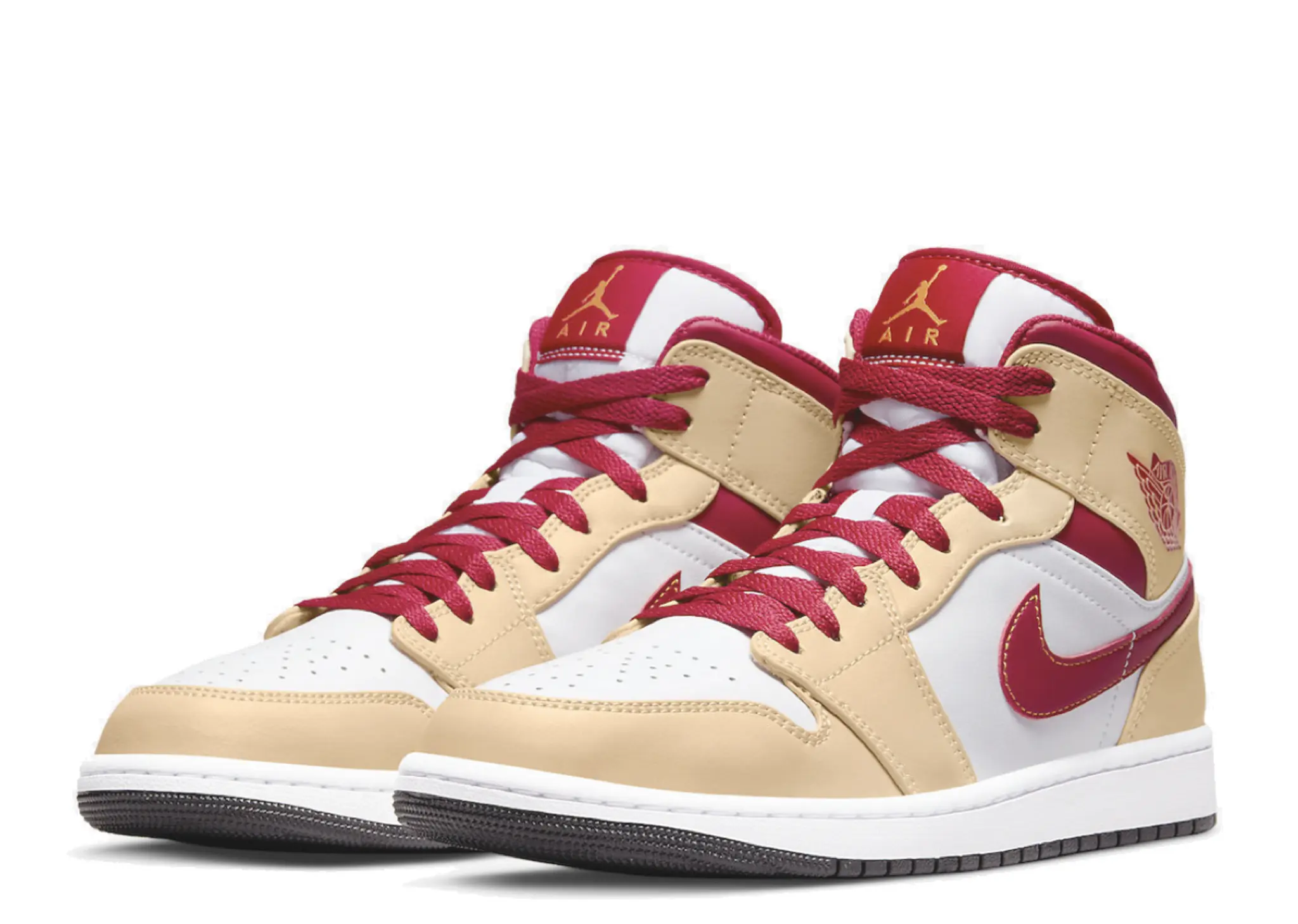Air Jordan 1 Mid Beige Red (Grade School) - photo 2