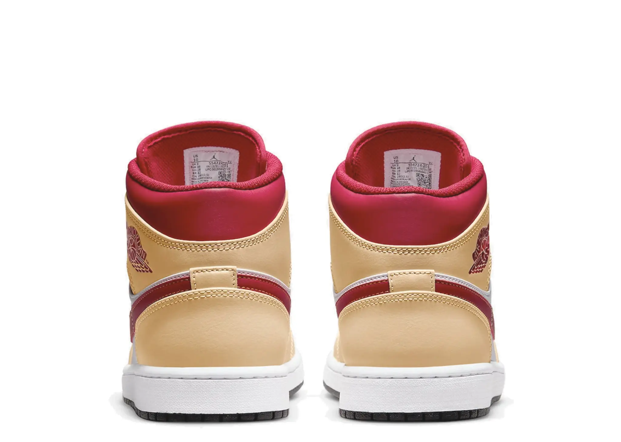 Air Jordan 1 Mid Beige Red (Grade School) - photo 3