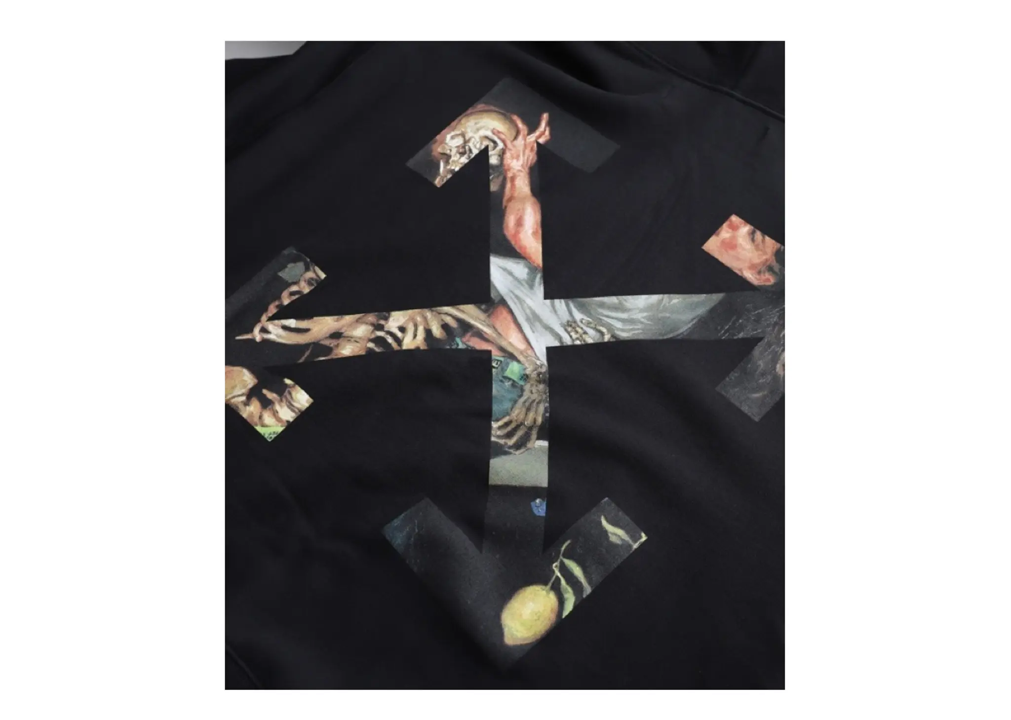 Off-White Slim Fit Pascal Arrow Hoodie Black White - photo 3
