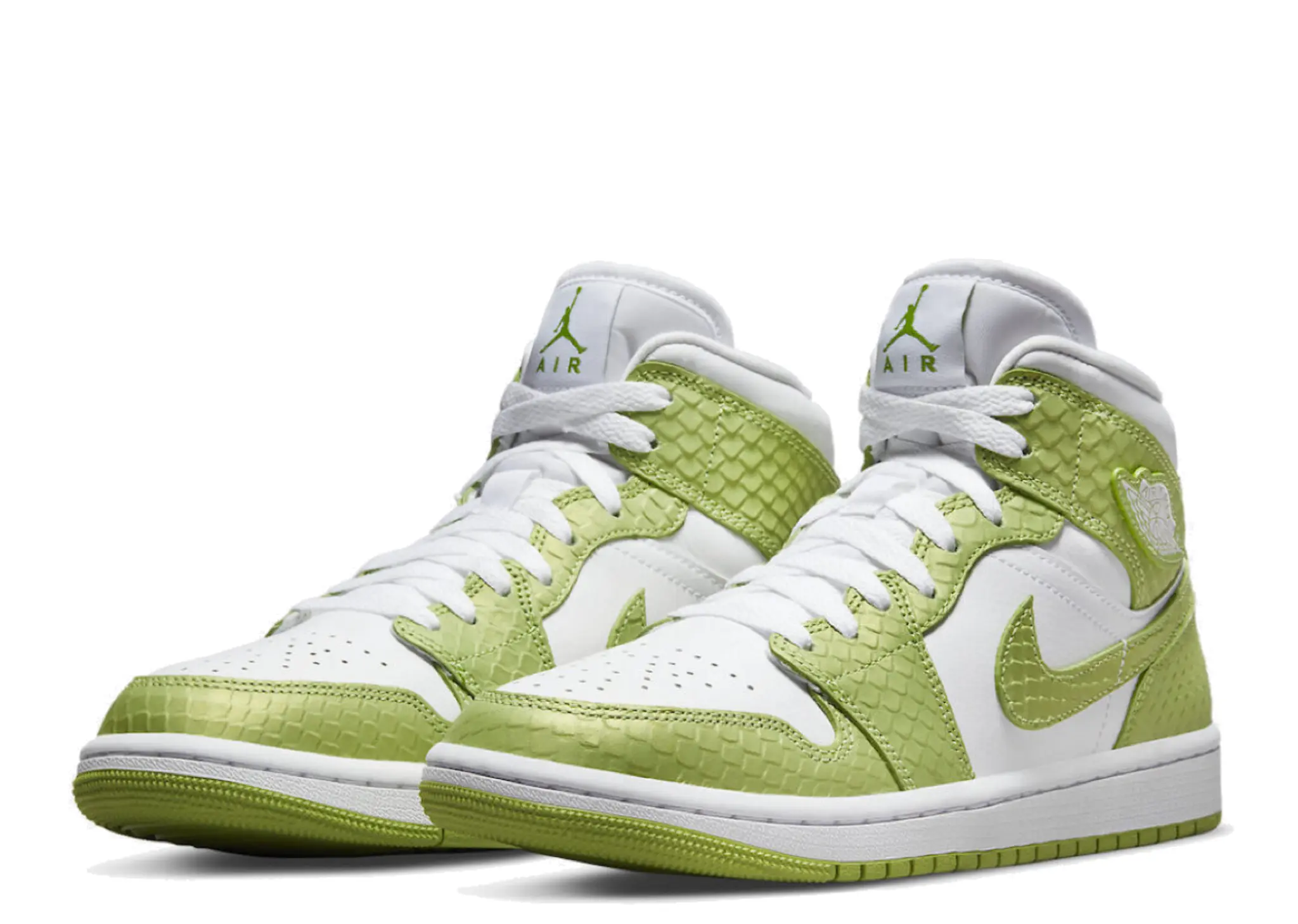 Air Jordan 1 Mid Green Python (Women's) - photo 2