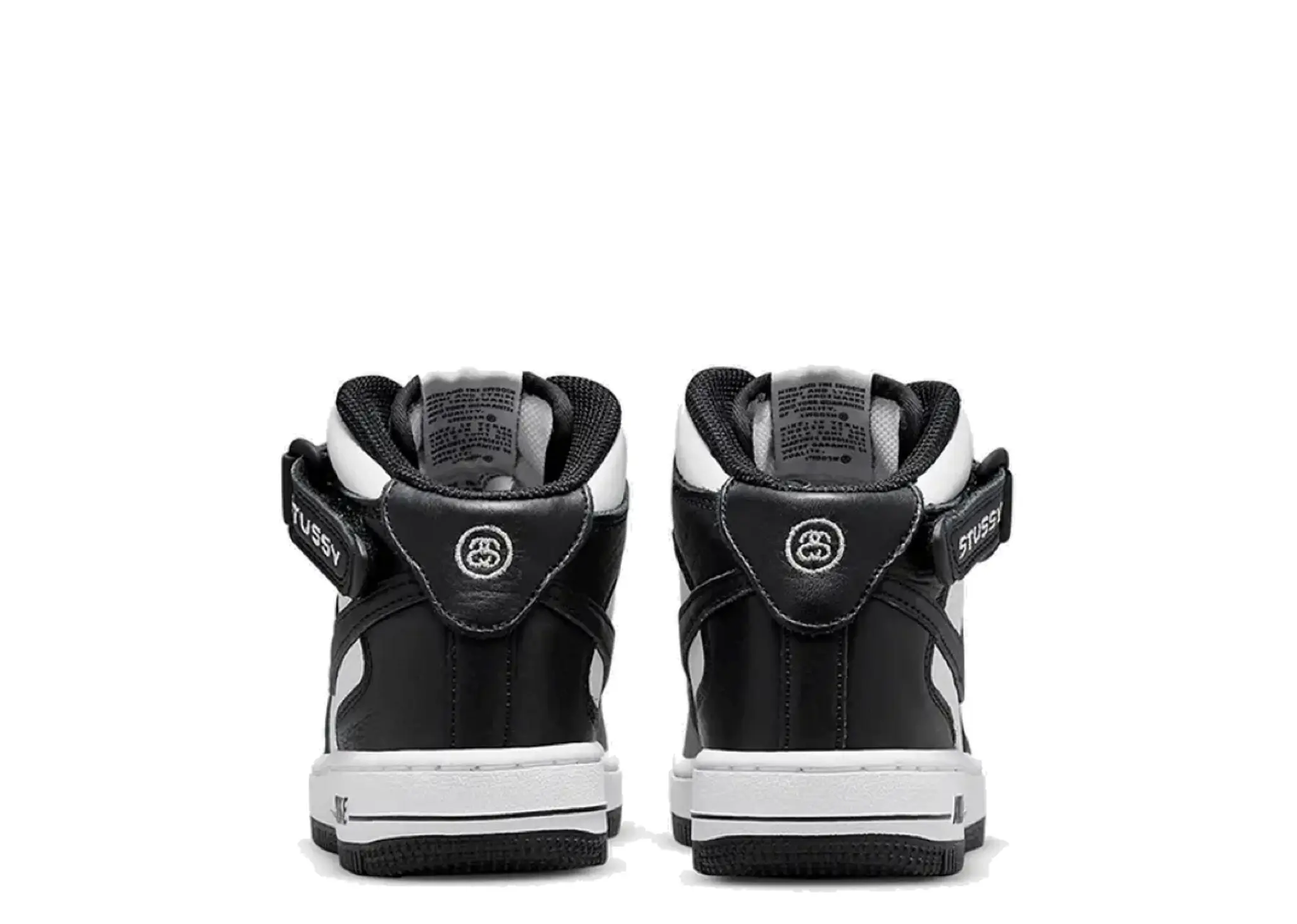 Nike Air Force 1 Mid Stussy White Black (Toddler) - photo 3