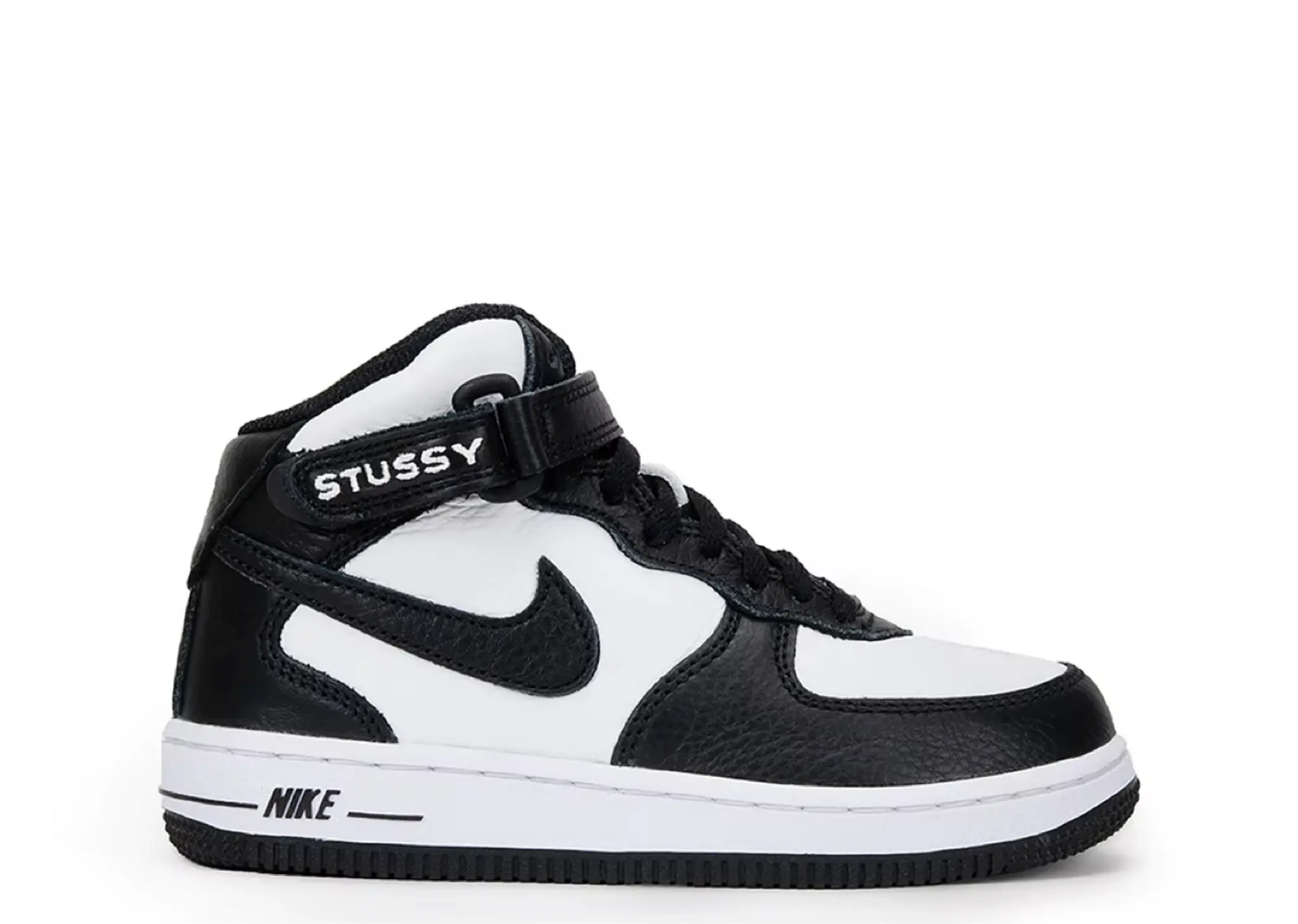 Nike Air Force 1 Mid Stussy White Black (Pre-School)