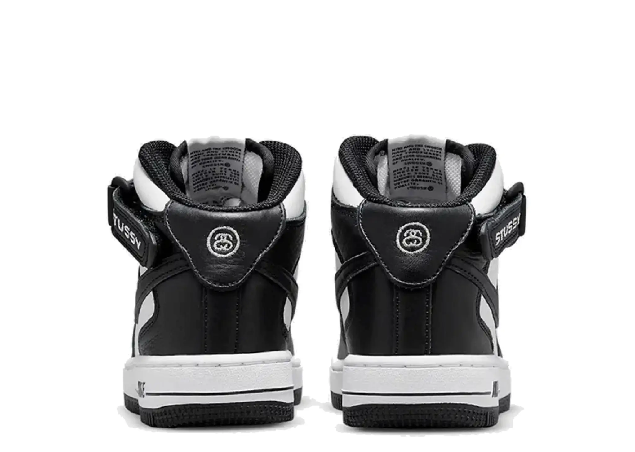 Nike Air Force 1 Mid Stussy White Black (Pre-School) - photo 3