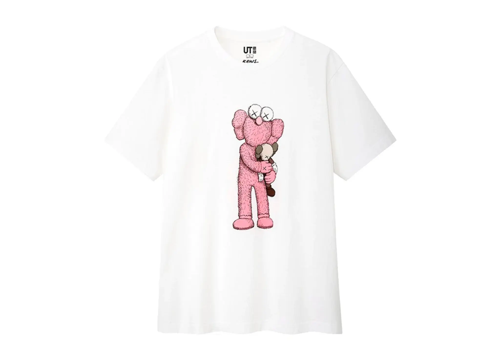 KAWS x Uniqlo Pink BFF Tee White